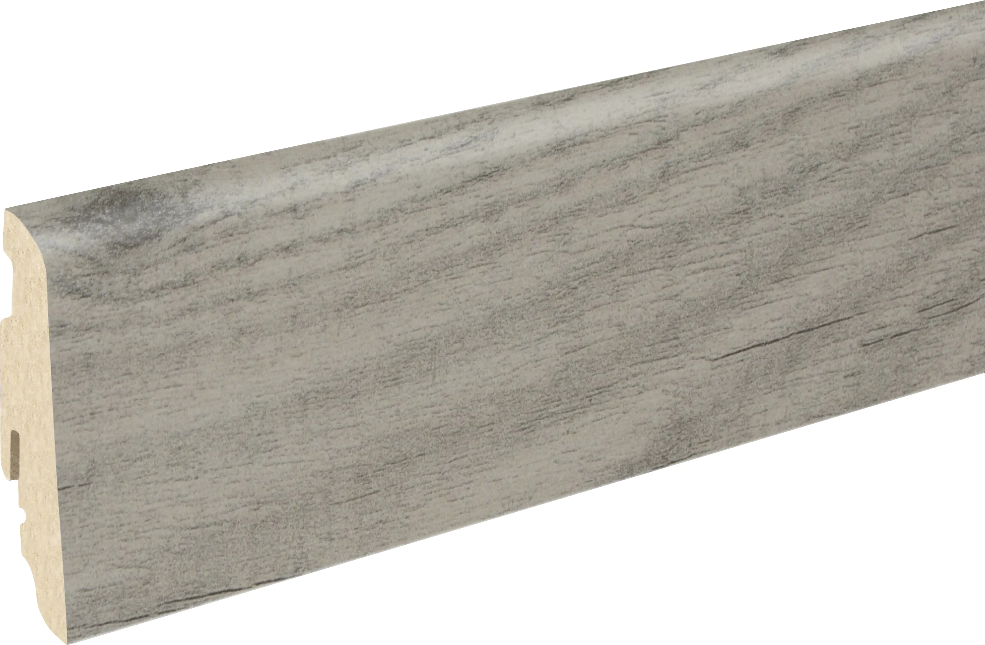 Neuhofer Fußleiste 240 cm 58 x 19 mm Seekiefer grau