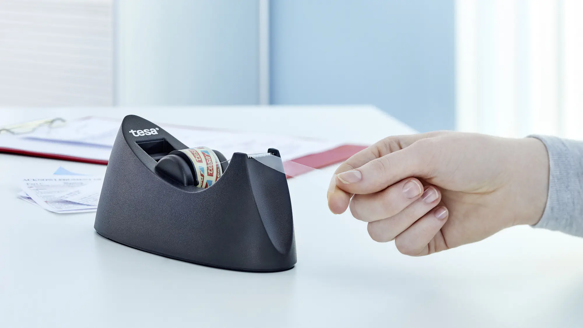 tesa Tischabroller Curve mit Klebefilm 10 m x 19 mm