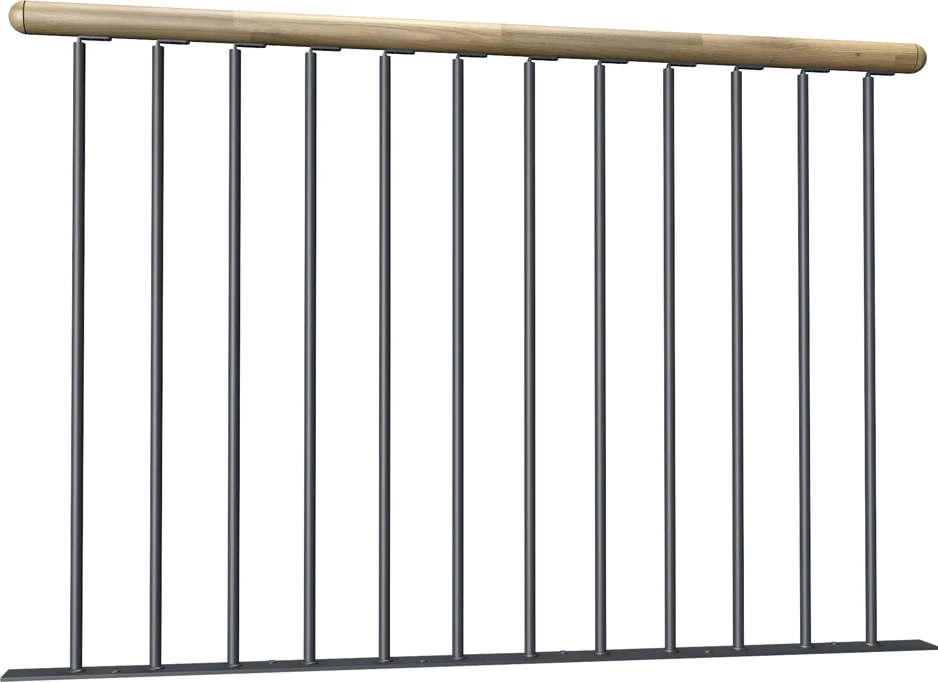 Dolle Brüstungsgeländer für Spindeltreppe Winnipeg Handlauf Eiche 150 cm