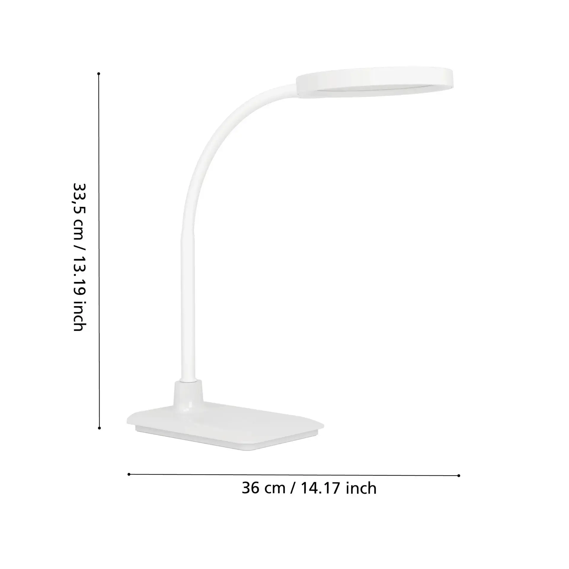 Eglo LED-Tischleuchte Lauro 33,5 x  36 cm weiß Touchdimmer