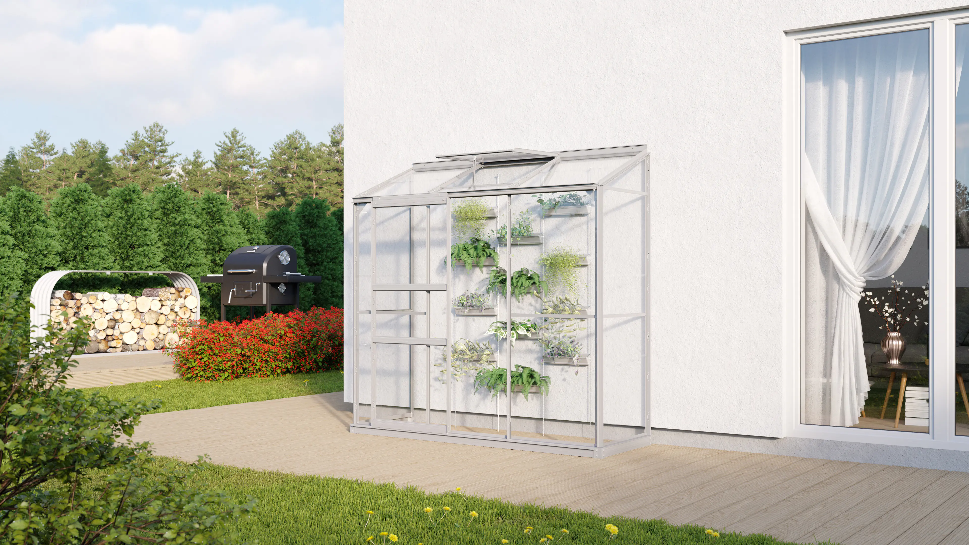 Vitavia Anlehngewächshaus Styx 1300 65 x 192 cm 3 mm Sicherheitsglas Vitavia Anlehngewächshaus Styx 1300 65 x 192 cm 3 mm Sicherheitsglas