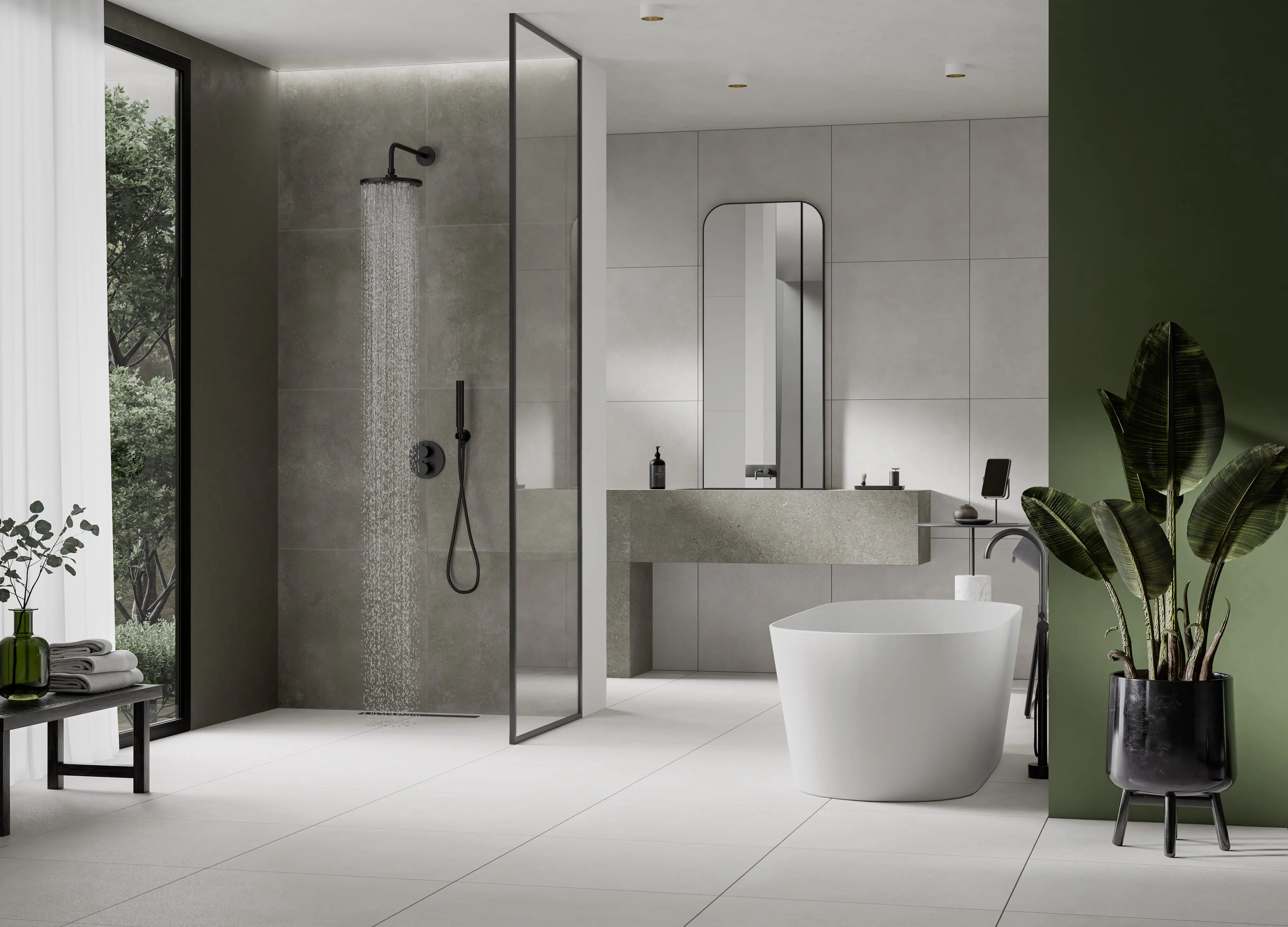 Bodenfliese Feinsteinzeug Modern Concrete 60 x 60 cm silber Bodenfliese Feinsteinzeug Modern Concrete 60 x 60 cm silber