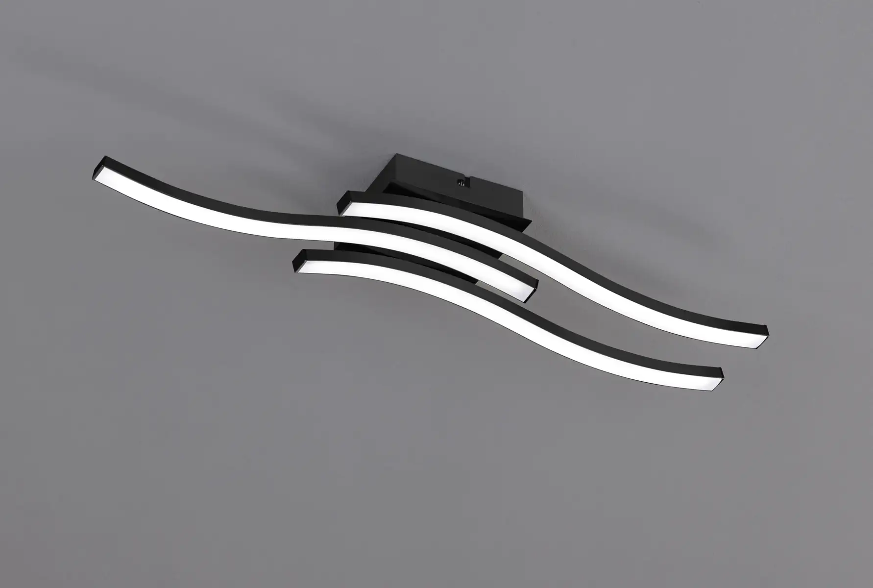 Reality LED Deckenleuchte Route schwarz - matt