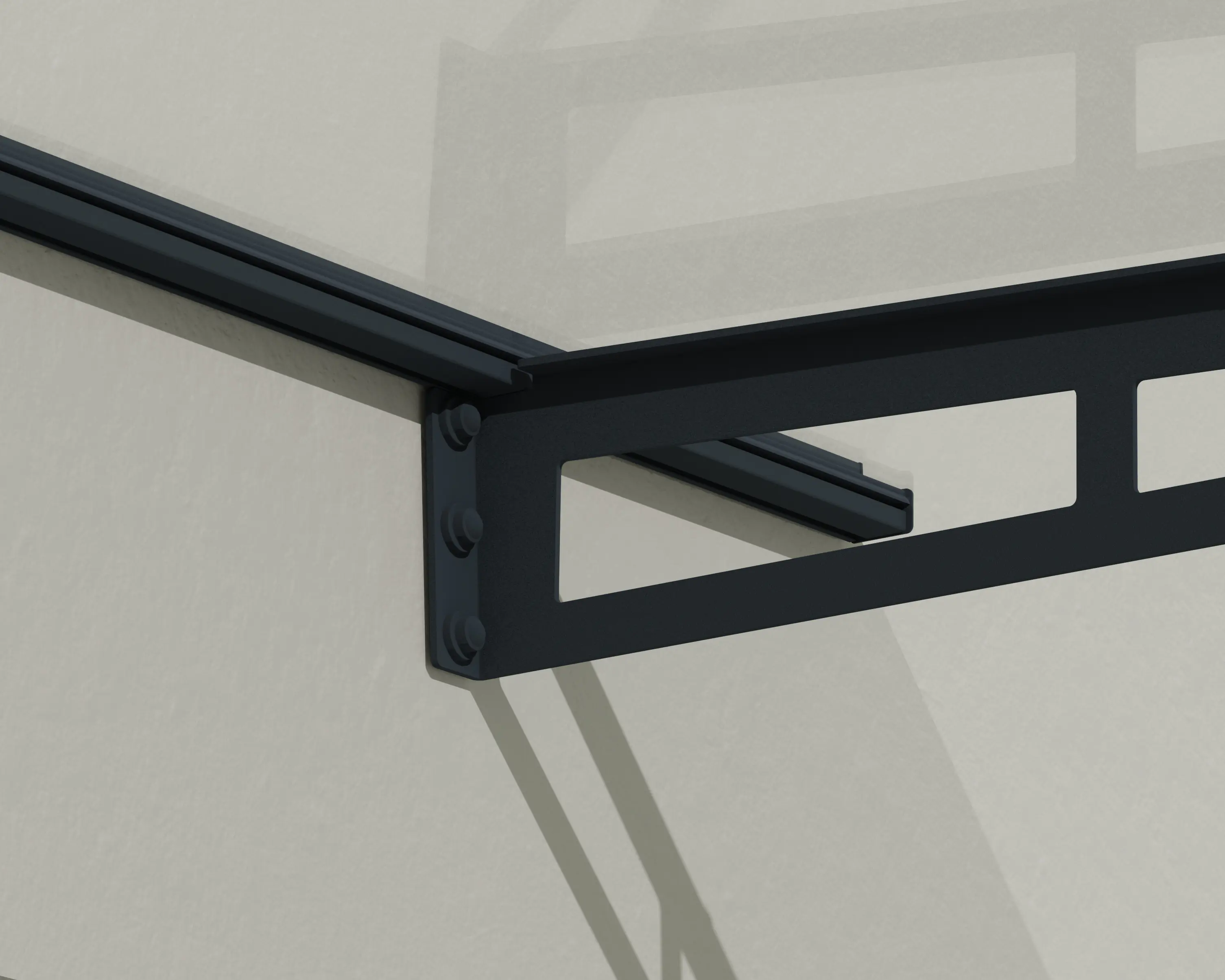 Canopia Vordach Bremen 1500  Grau Alu 150 x 94 cm