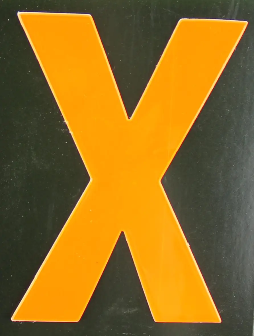 Conacord Reflektierender Klebebuchstabe X orange "X"