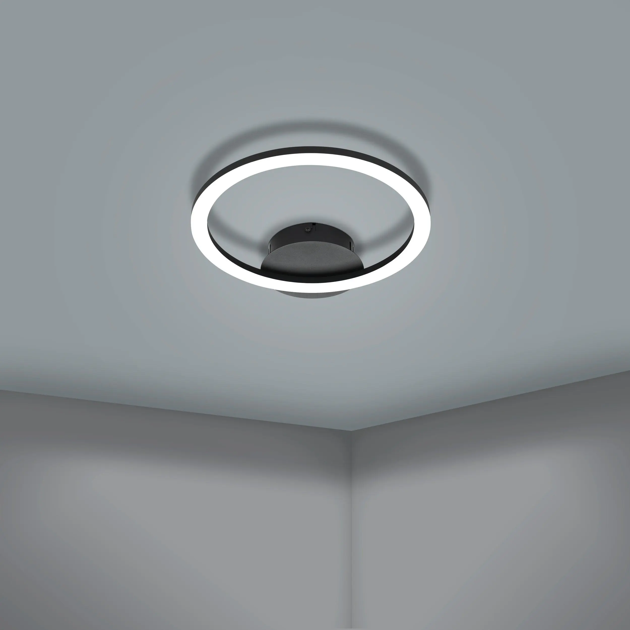 Eglo Connect LED Deckenleuchte Parrapos-Z schwarz 34 x 30 cm