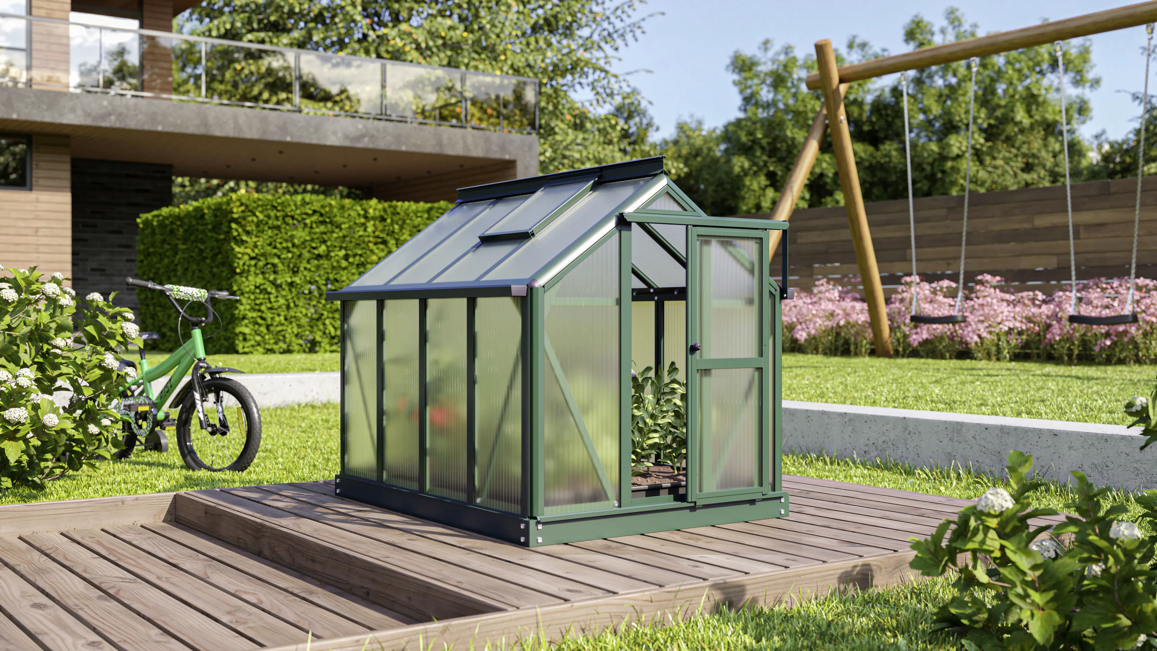 Vitavia Gewächshaus Merlin smaragd 87 x 111 cm