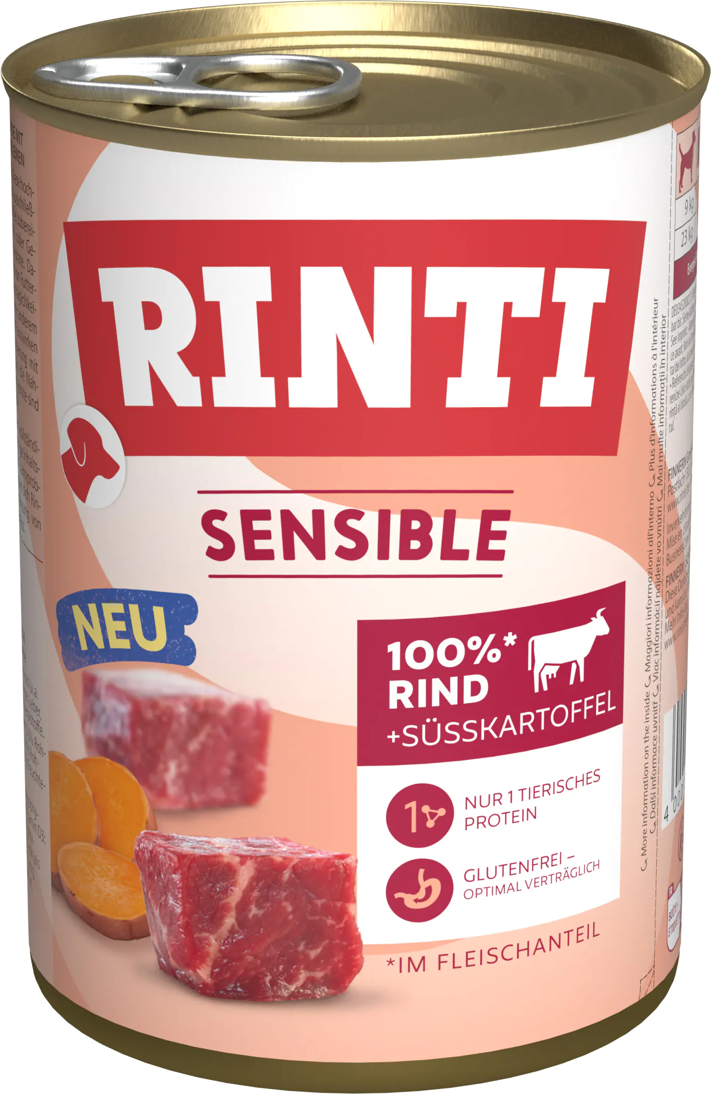 Rinti Hundenassfutter Sensible Rind & Süßkartoffel 400 g