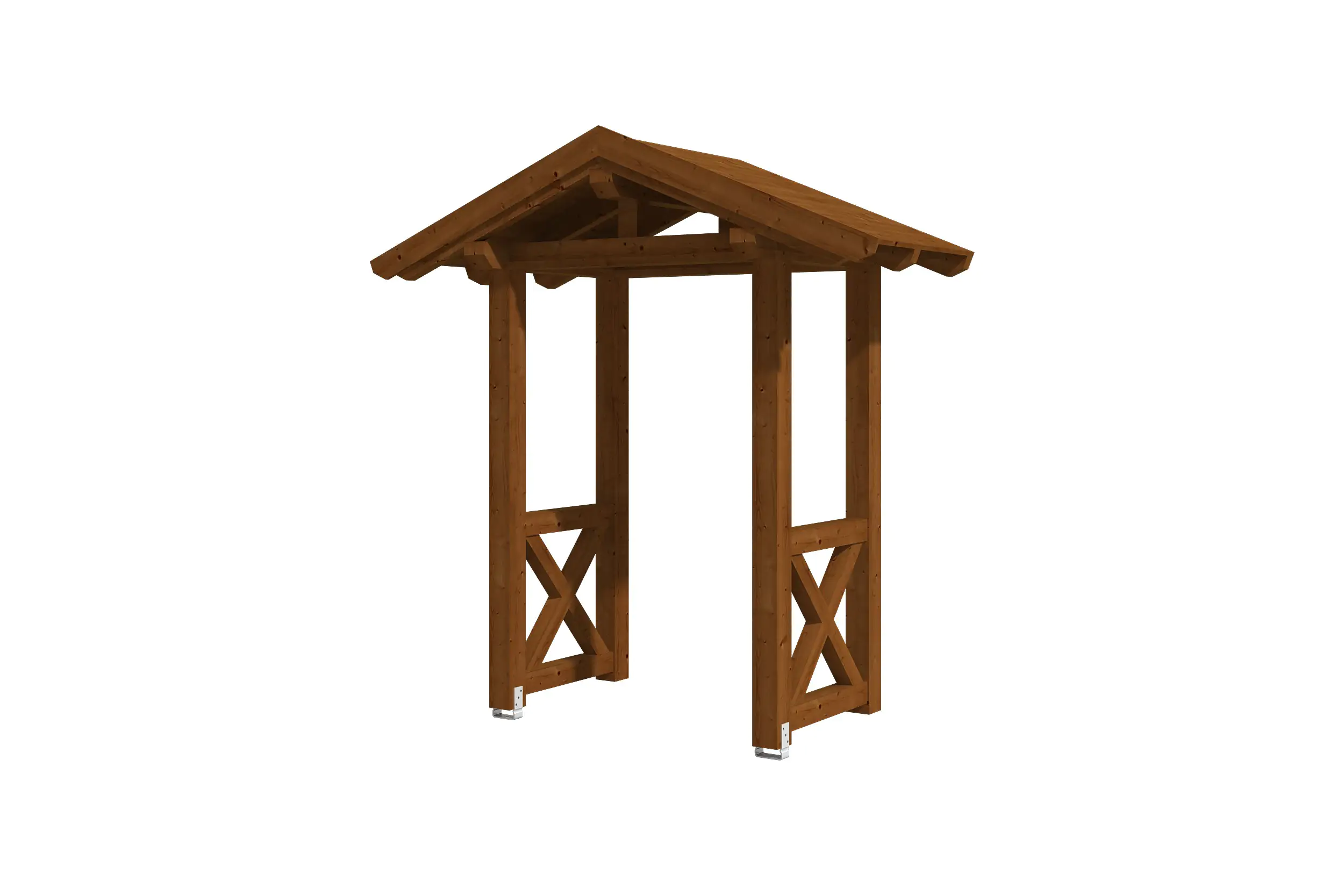 SKAN HOLZ Vordach Siegen Typ 4 247 x 116 cm, lasiert in Nussbaum