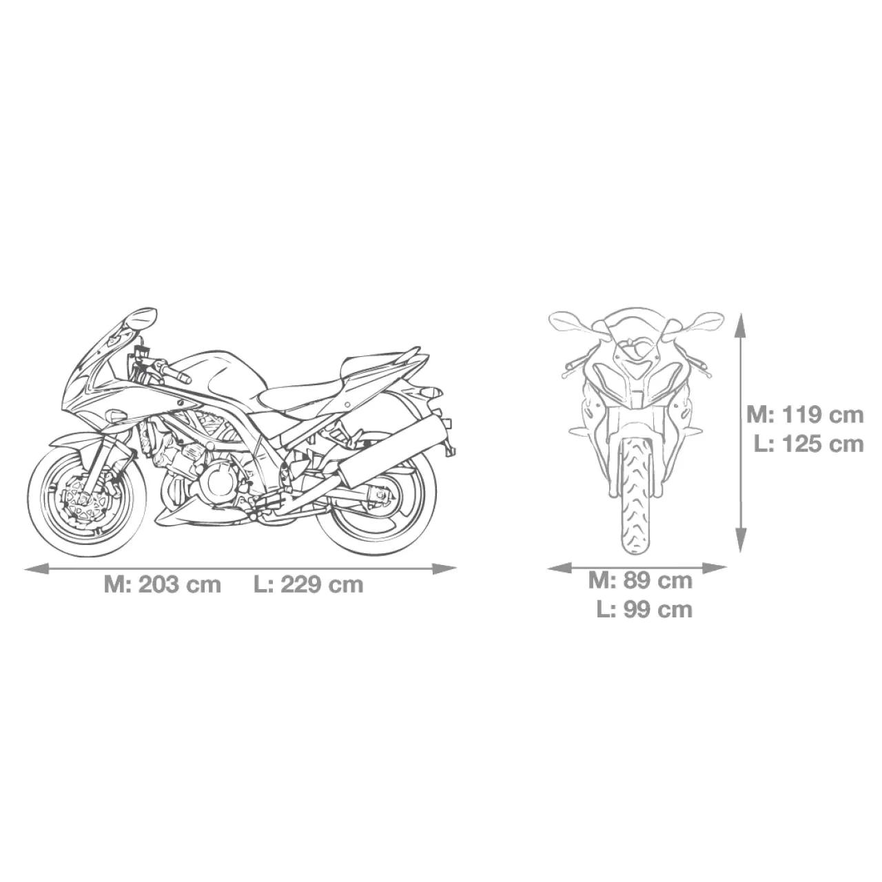 Cartrend Motorradabdeckung L