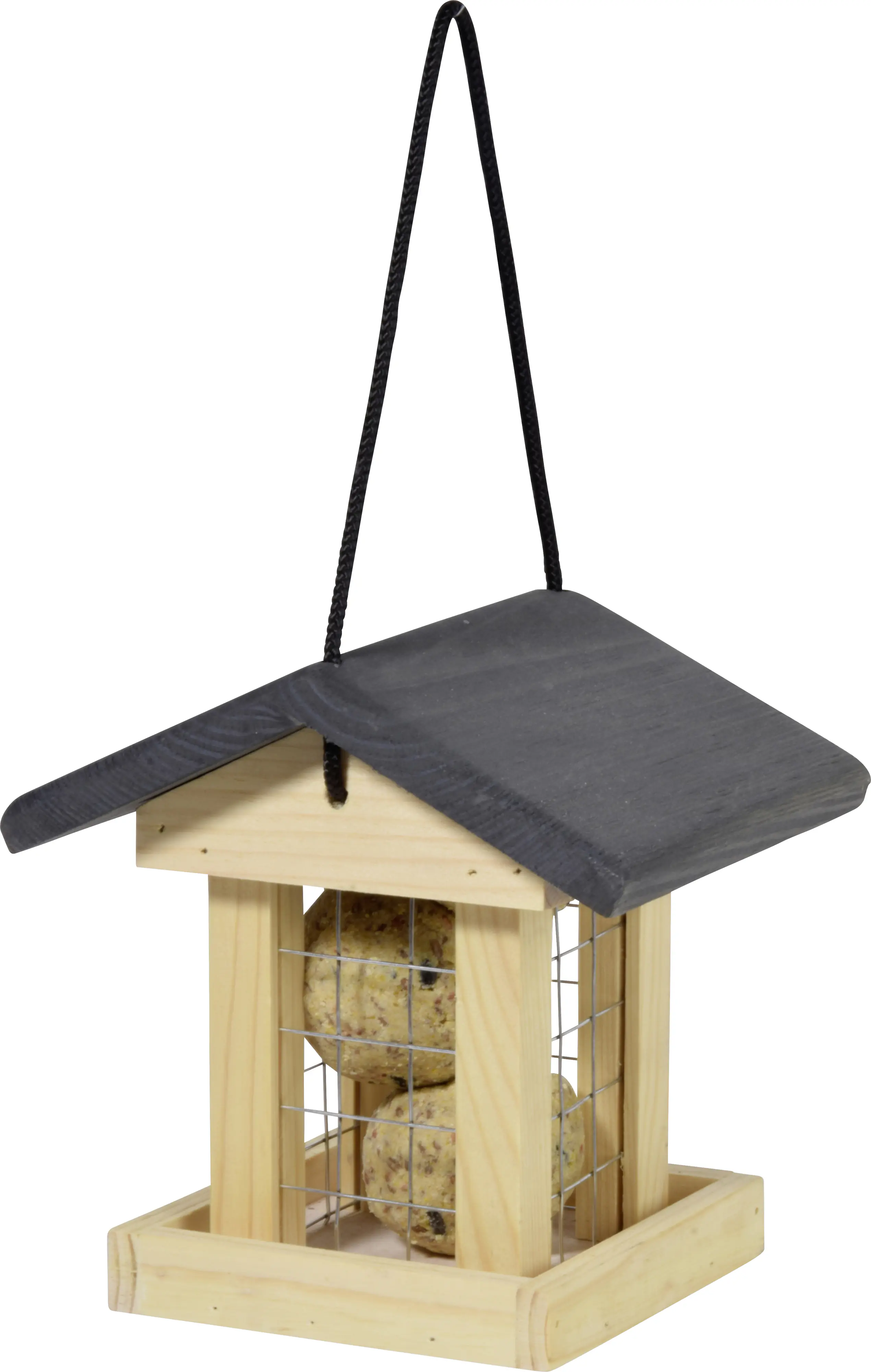 Dobar Vogelfutterhaus für Meisenknödel 14 x 16 x 16 cm cm braun