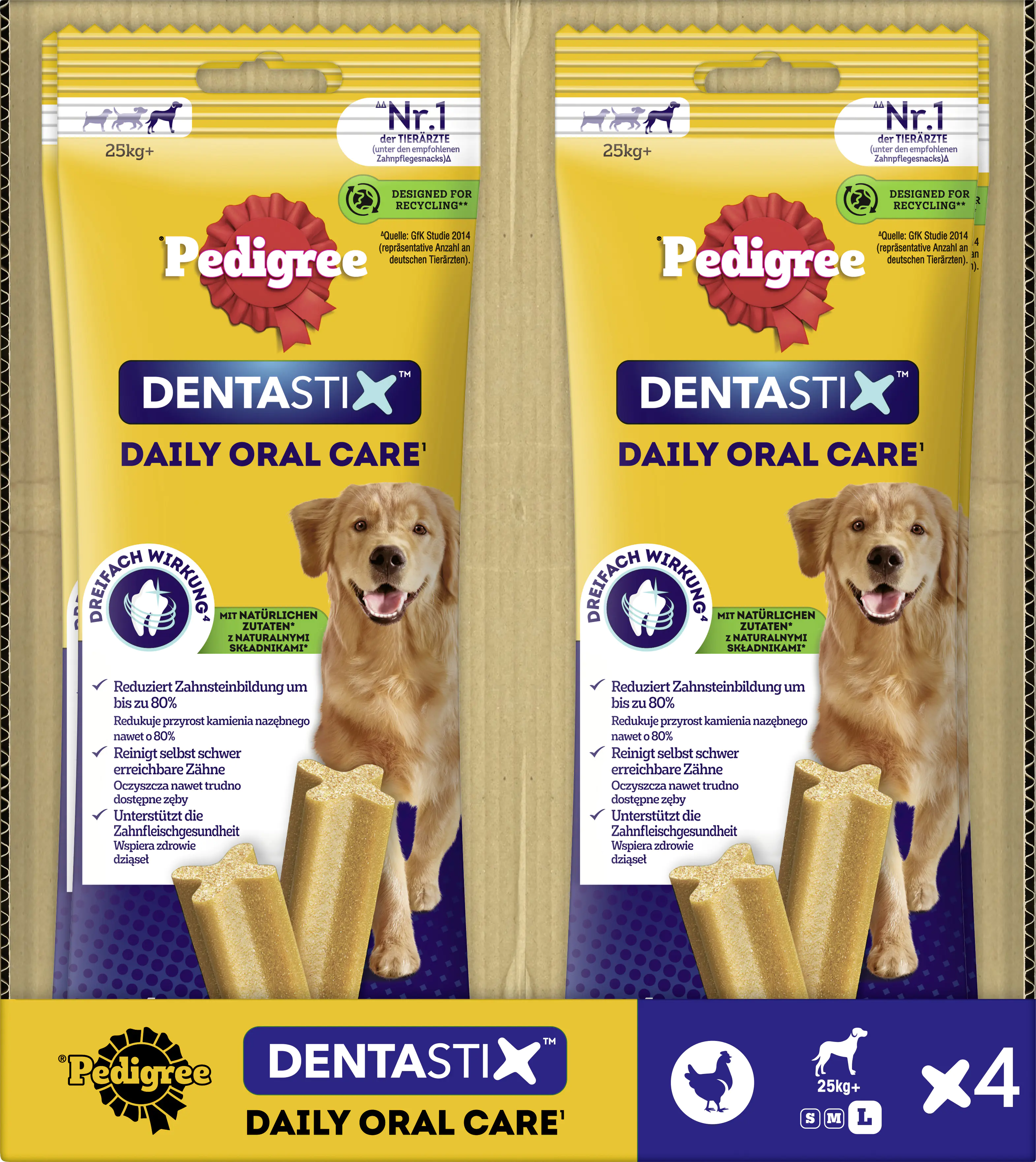Pedigree Dentastix Adult Daily Oral Care Hundesnack 4 Stück