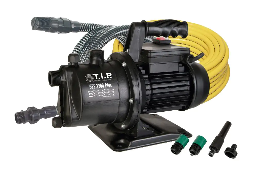 T.I.P. Gartenpumpenset GPS 3200 Plus inkl. Ansaugschlauch, Gartenschlauch