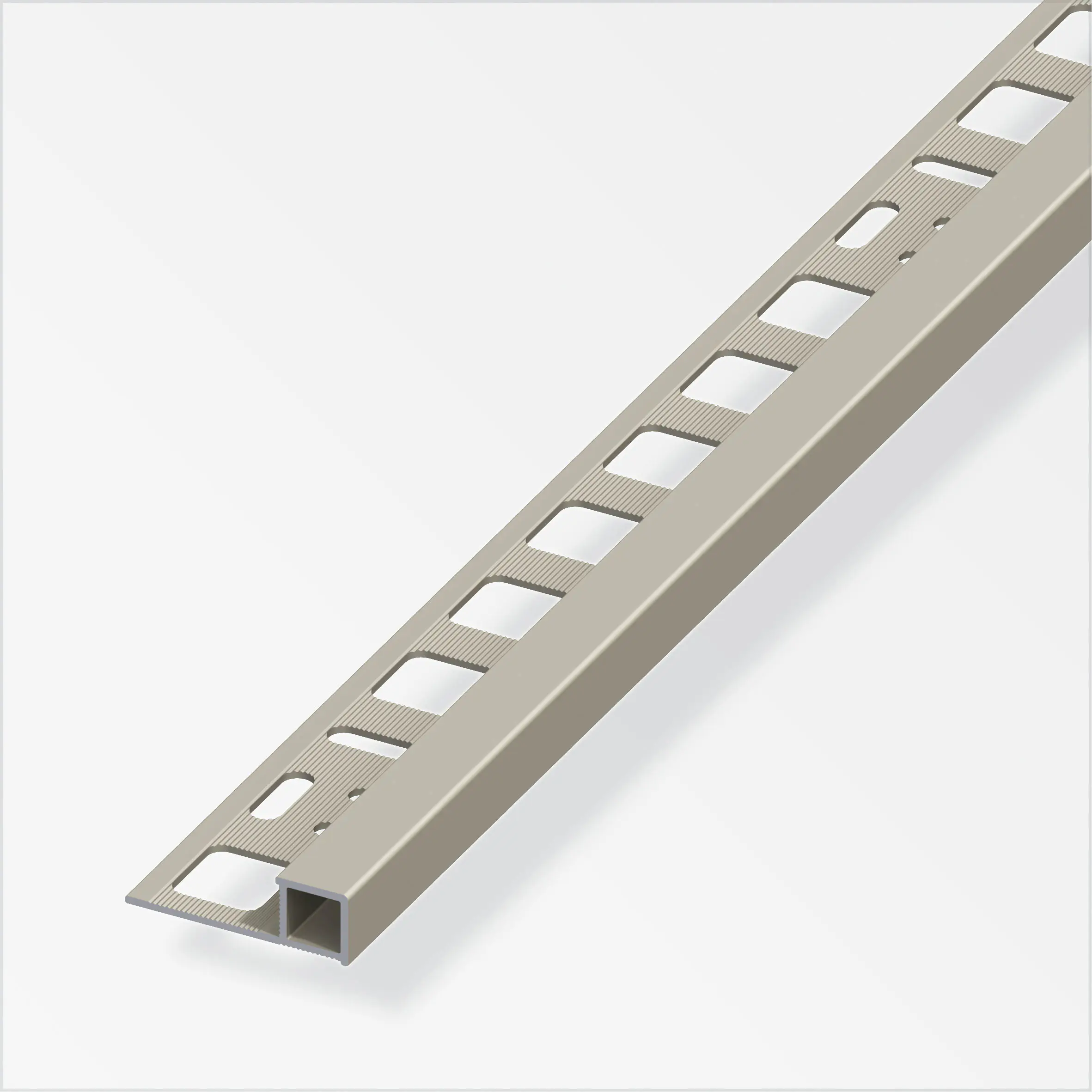 alfer Quadratprofil Aluminium eloxiert titan