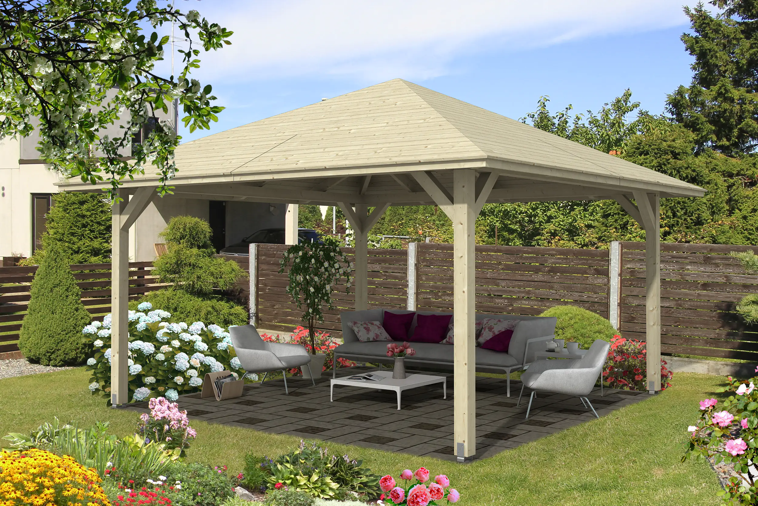 SKAN HOLZ Pavillon Cannes 3 Leimholz, natur