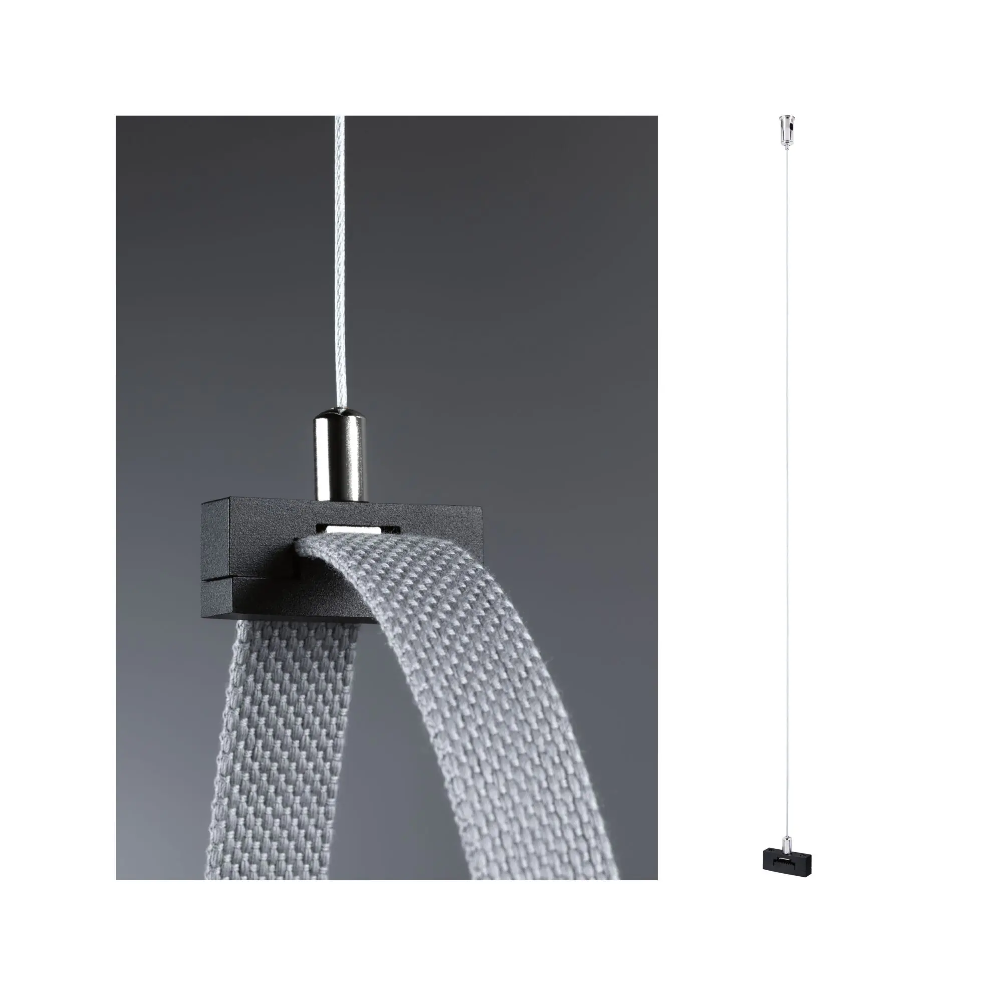 Paulmann Gurt-Abhängung für Lichtleiste ULine Kunststoff 2 m schwarz