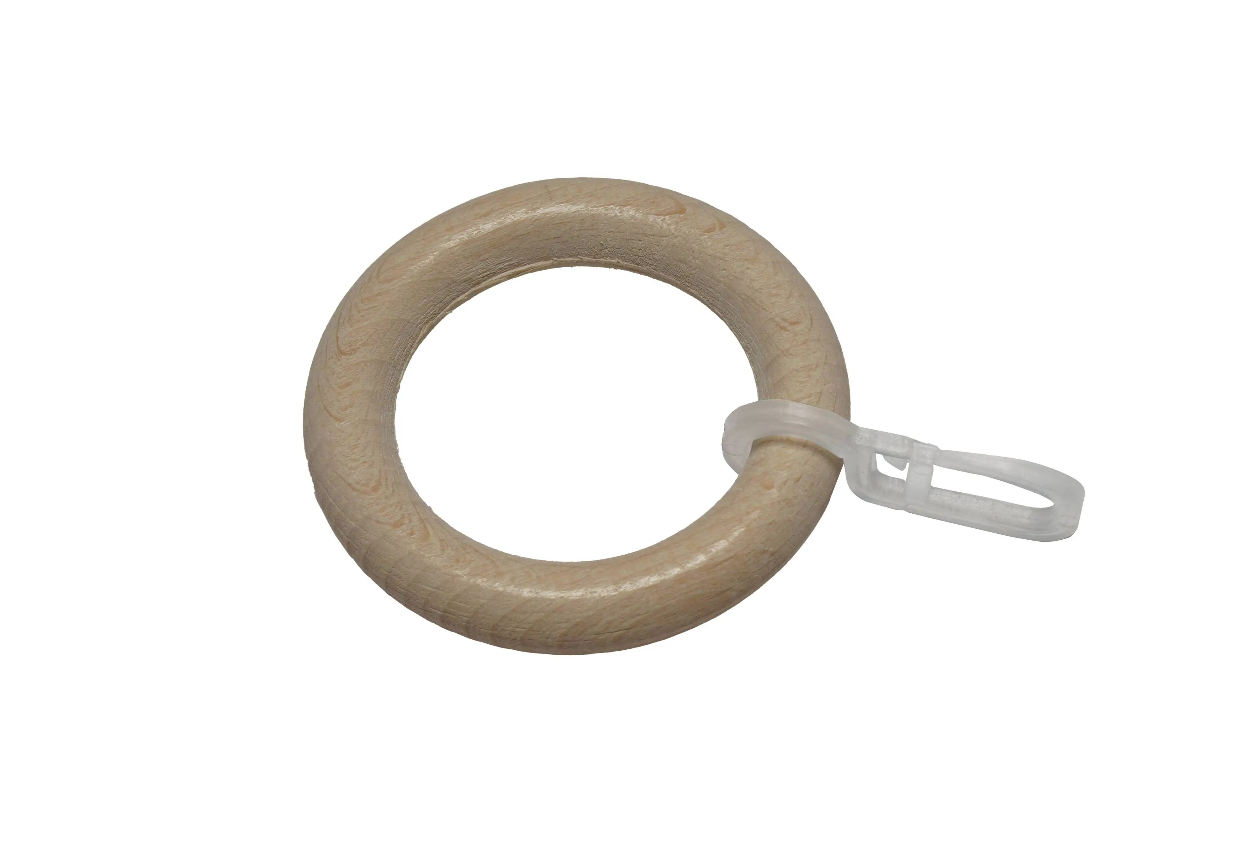 Gardinia Gardinenringe mit Faltenlegehaken für Ø 28 mm ahorn-optik - 10 Stück