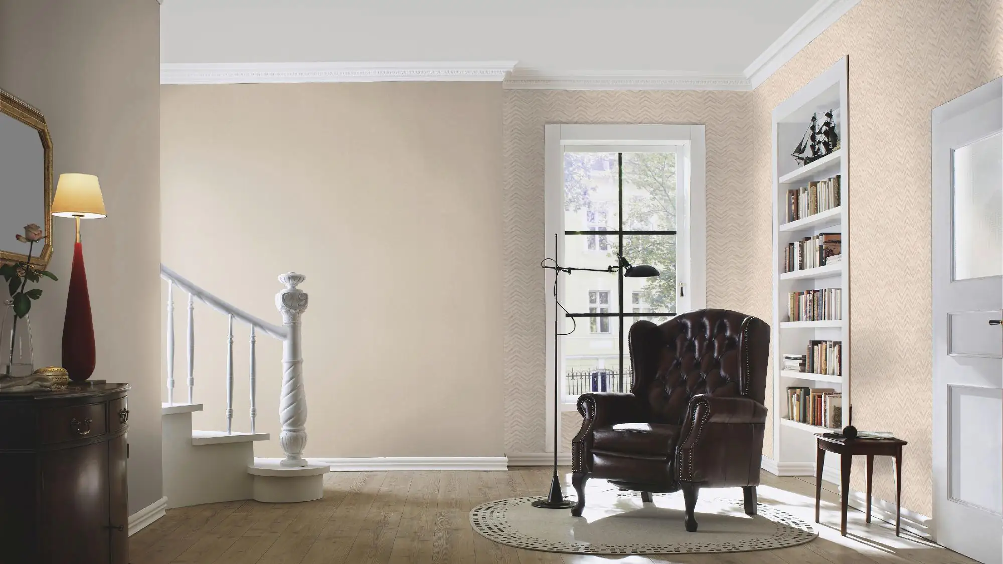 Rasch Vliestapete 560077 BARBARA home Collection III uni beige, 10,05 x 0,53 m