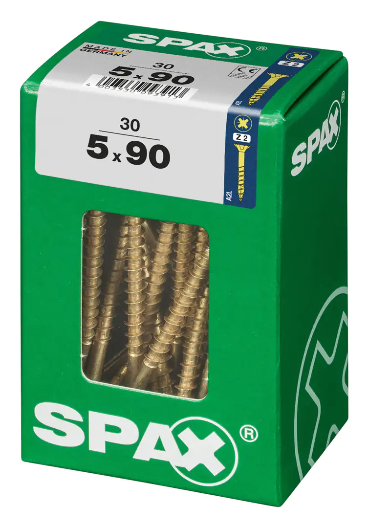 Spax Universalschrauben 5.0 x 90 mm PZ 2 - 30 Stk.