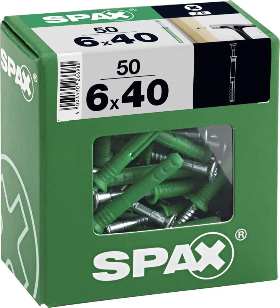 Spax Nageldübel 6 x 40 mm Z2 - 50 Stk.