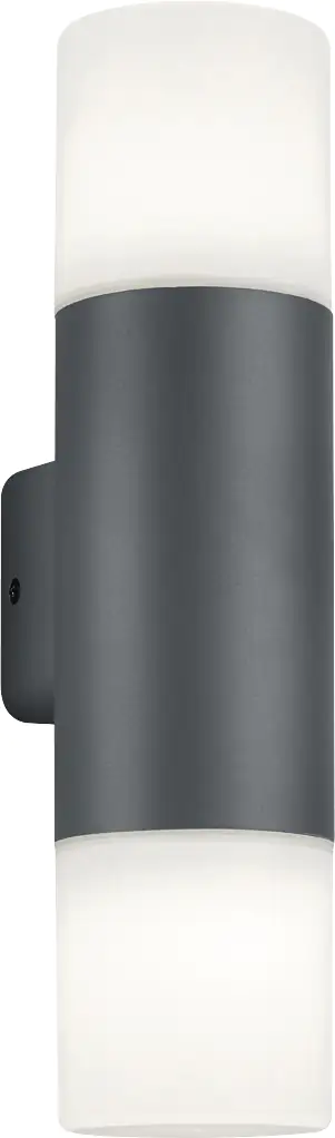 Trio Leuchten Außen-Wandleuchte Hoosic anthrazit weiß E27 Up- & Downlight
