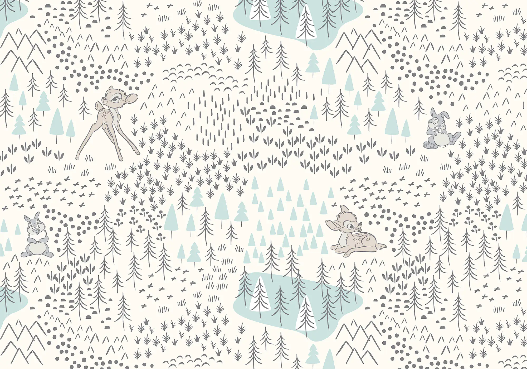 Komar Vlies Fototapete Bambi Woodland 400 x 280 cm 