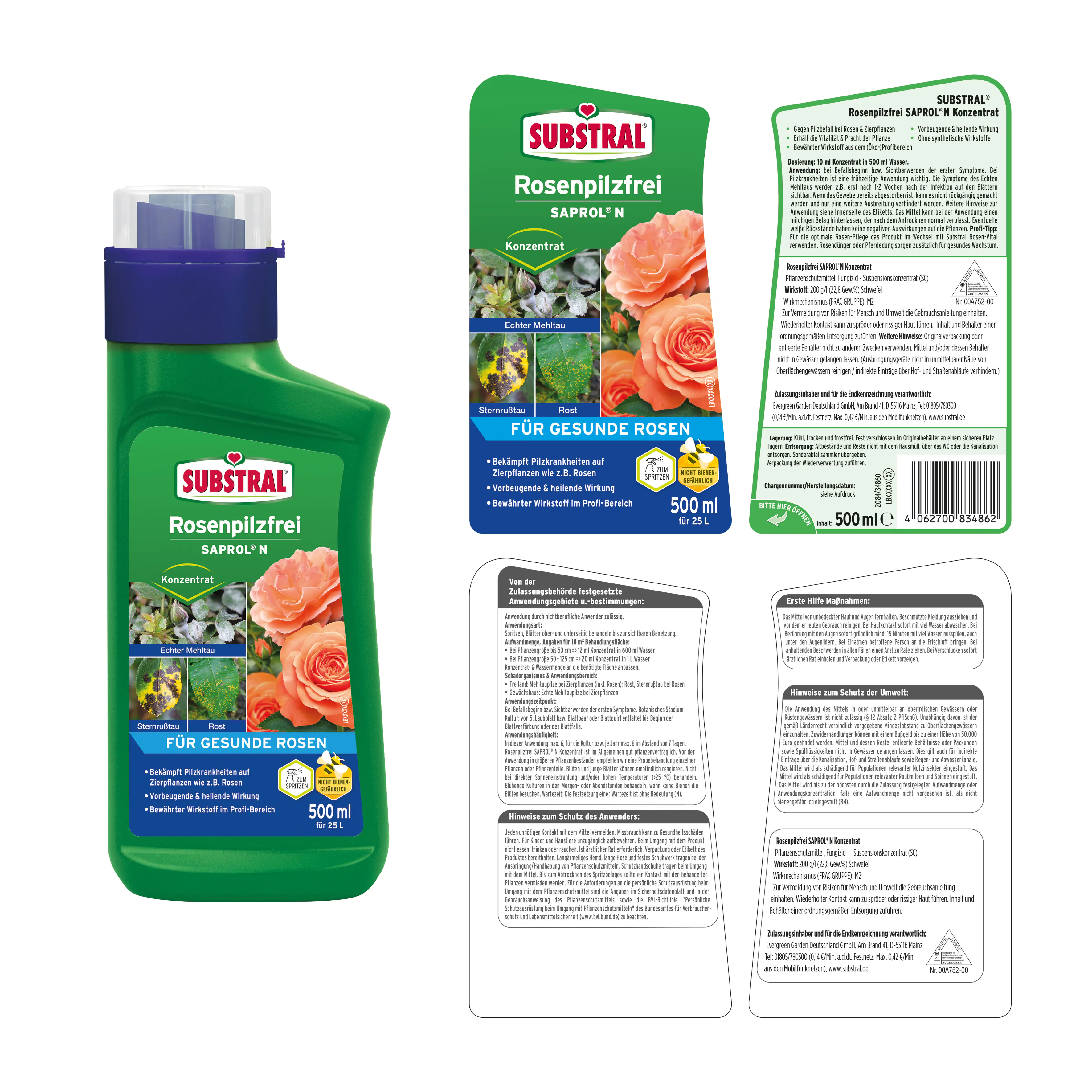 Substral Celaflor Rosenpilzfrei Saprol Konzentrat 500 ml Substral Celaflor Rosenpilzfrei Saprol Konzentrat 500 ml