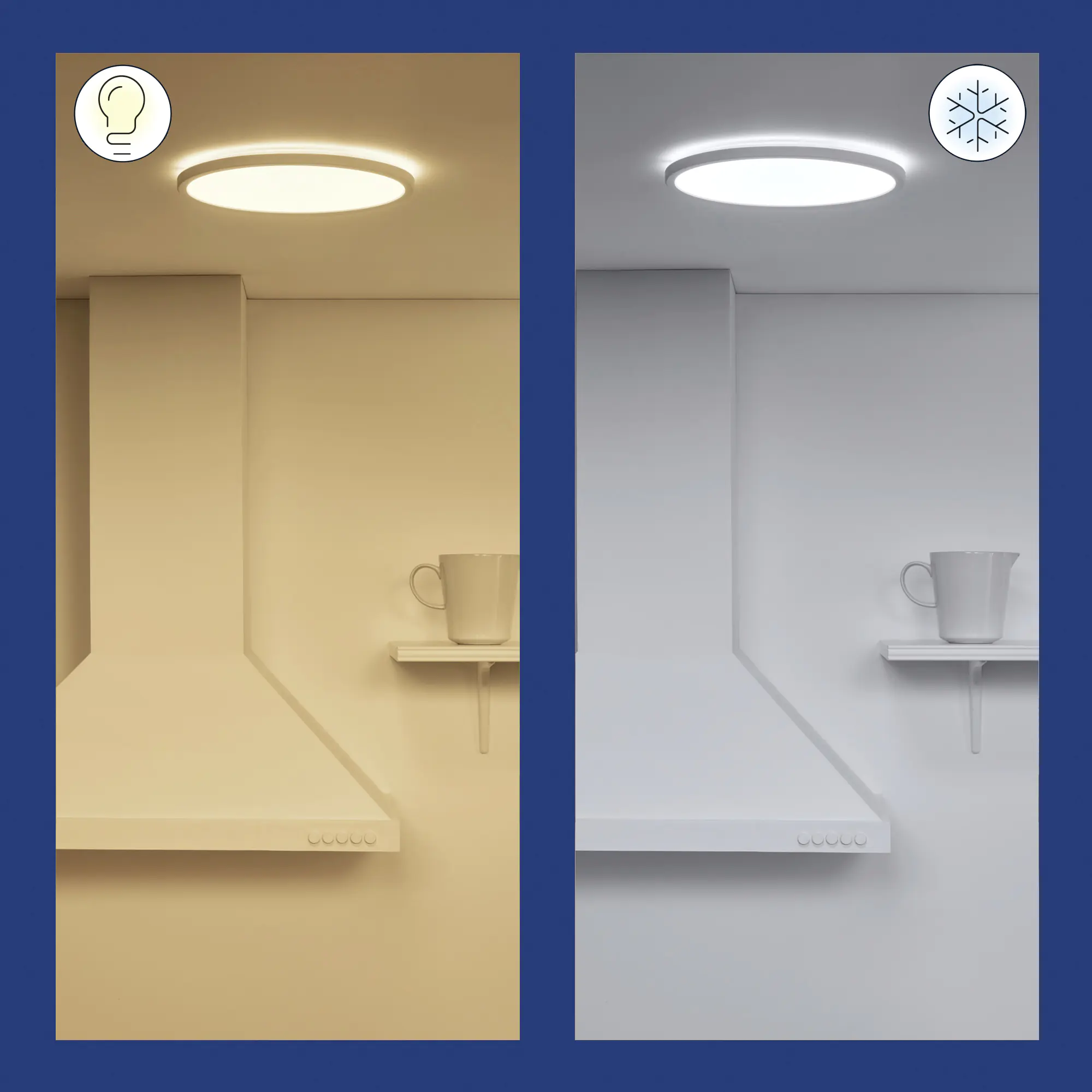 WIZ LED-Deckenleuchte SuperSlim 29 x 2 cm 16W warmweiß bis kaltweiß smart weiß