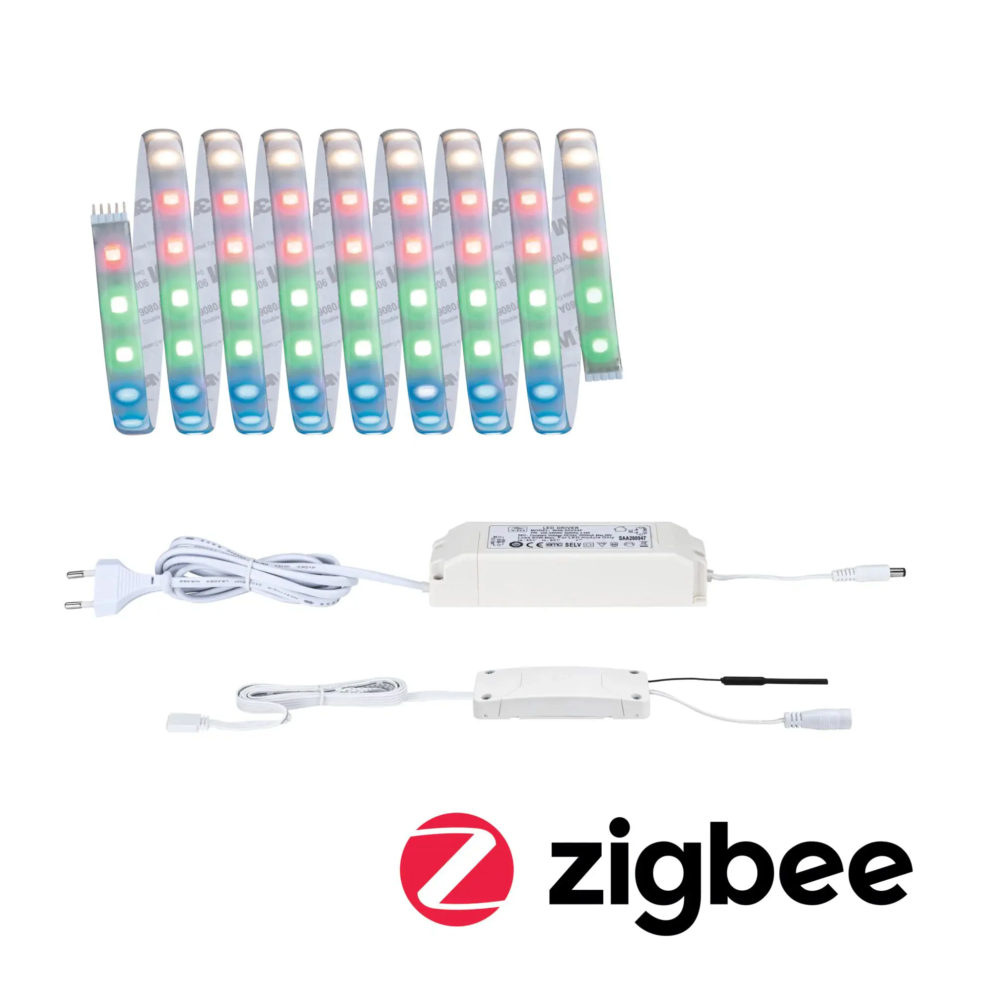 Paulmann LED-Streifen Set ZigBee MaxLED 3 m 27 W RGBW silber dimmbar