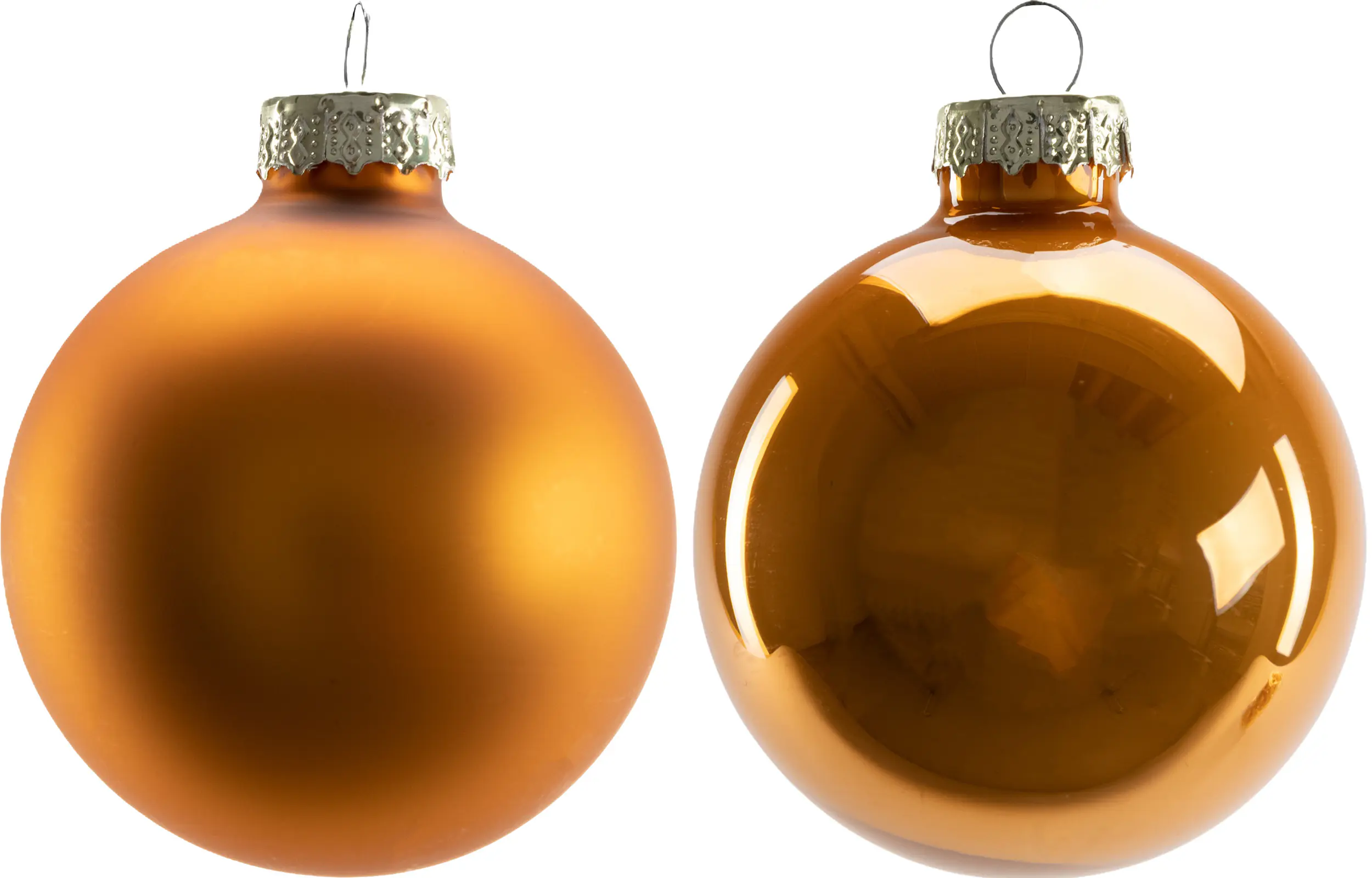TrendLine Weihnachtskugeln aus Glas Ø 6 cm bernstein 20 Stück
