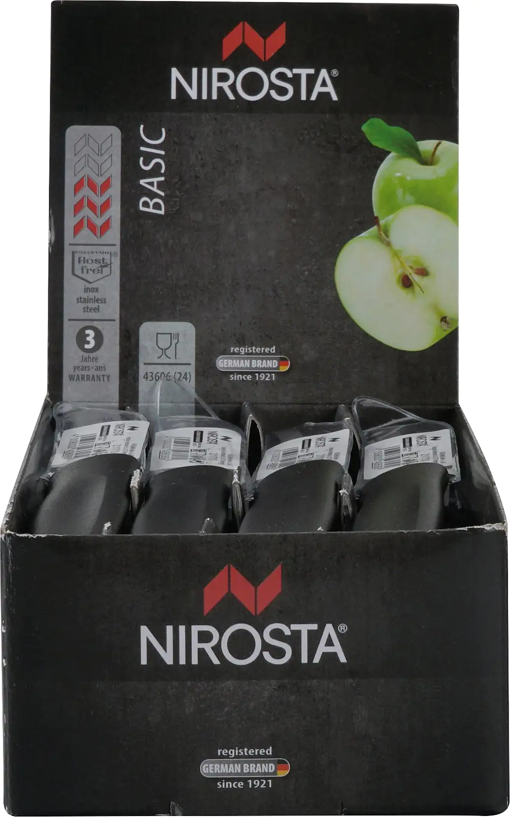 Fackelmann Schälmesser Nirosta 17cm schwarz