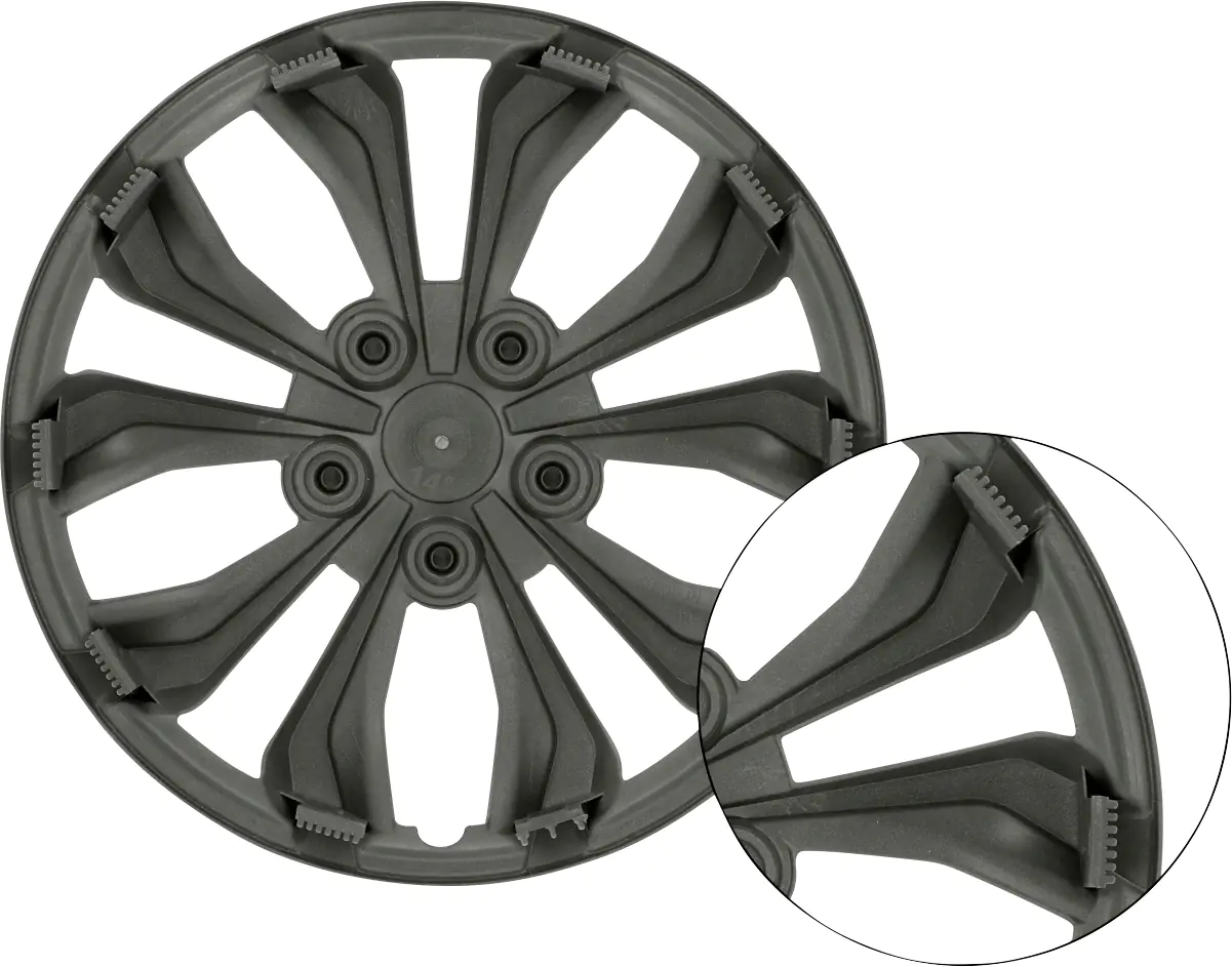 Unitec Radzierblende Daytona 38 cm (15 Zoll) schwarz silber 4 Stück Unitec Radzierblende Daytona 38 cm (15 Zoll) schwarz silber 4 Stück
