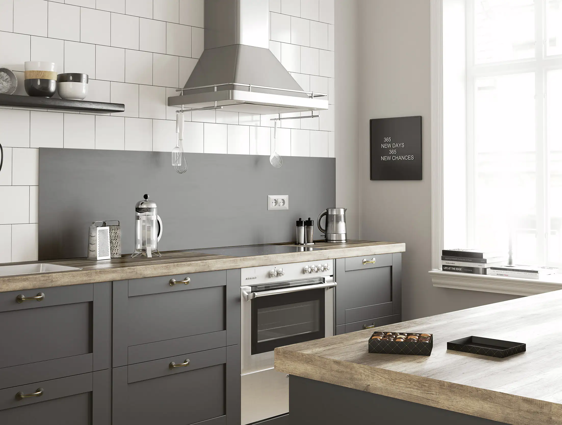 Küchenrückwand WandArt easy 200 x 58,5 cm, 3 mm, achat