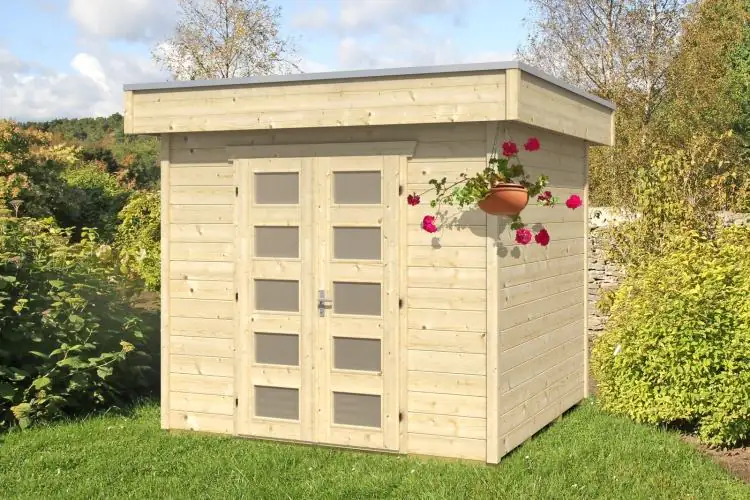 SKAN HOLZ Gartenhaus Venlo 1 250 x 250 cm natur mit Fußboden SKAN HOLZ Gartenhaus Venlo 1 250 x 250 cm natur mit Fußboden