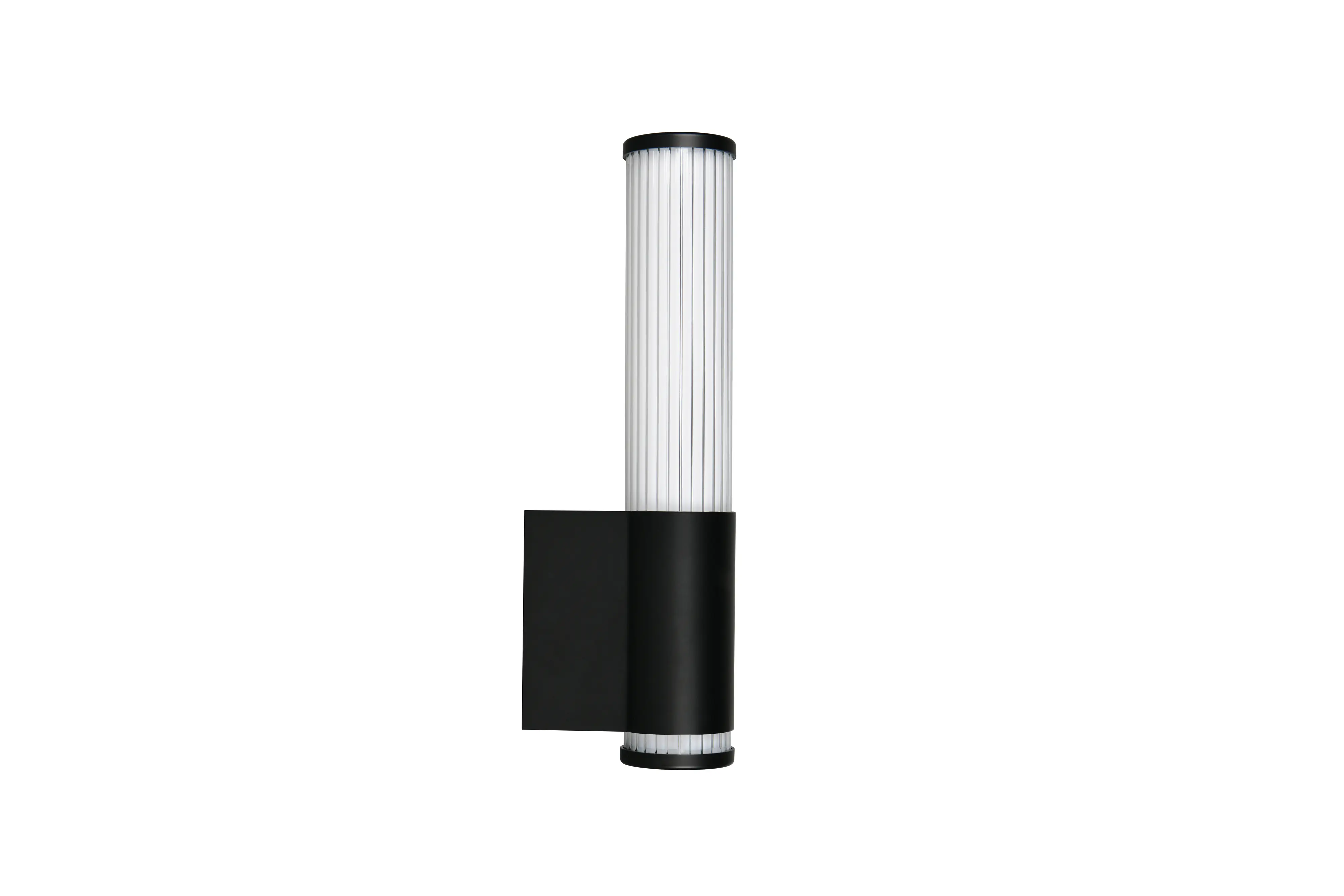 Trio LED-Wandleuchte Stefano schwarz matt 5,2 x 29 cm Steckdose 