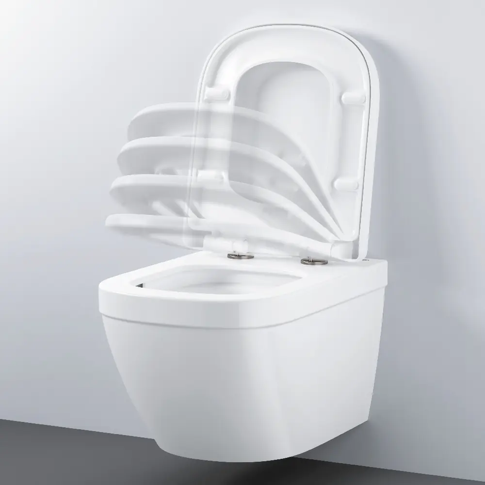 Wand-Tiefspül-WC Euro inkl. WC-Sitz weiß spülrandlos Wand-Tiefspül-WC Euro inkl. WC-Sitz weiß spülrandlos