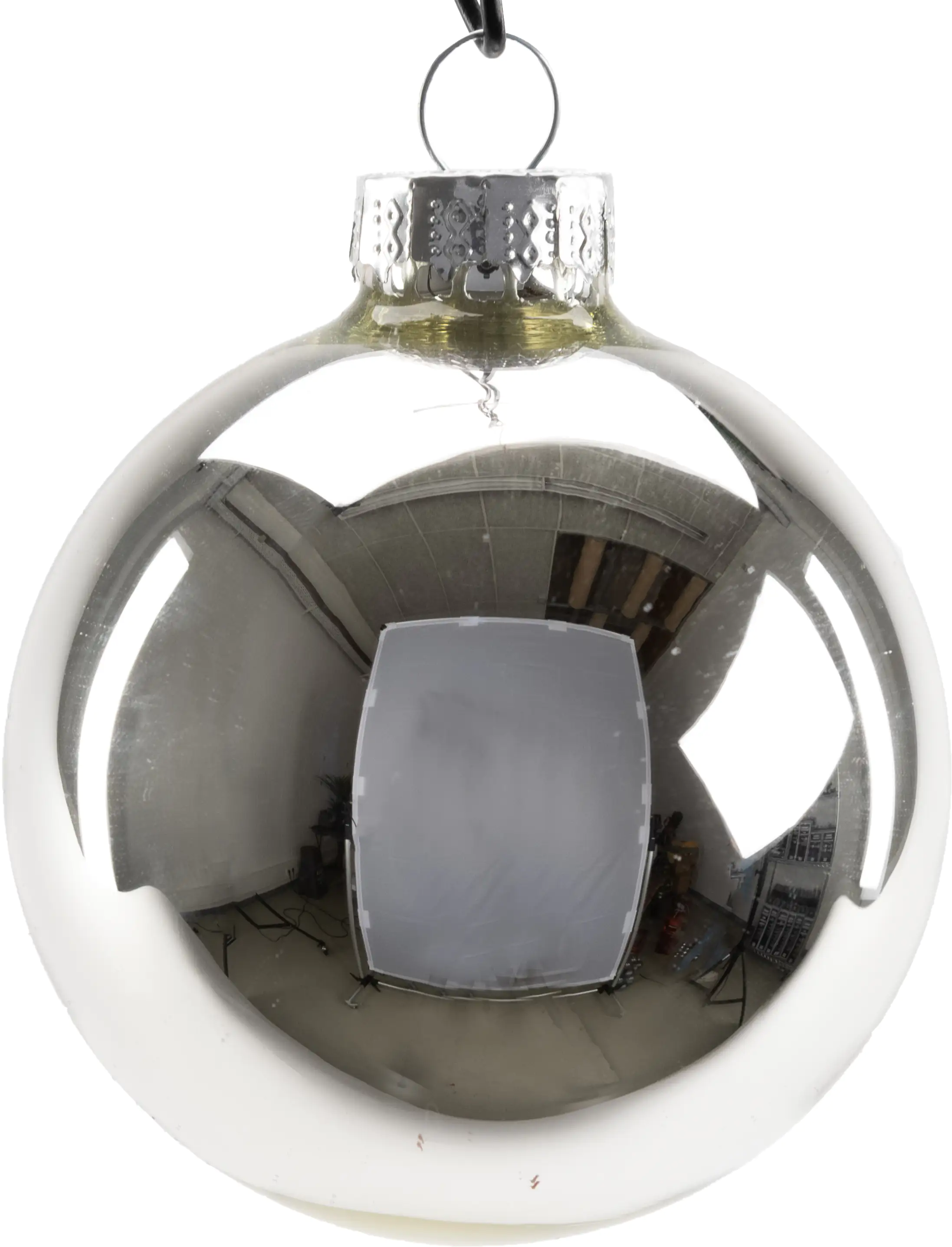 4333692642972_04 TrendLine Weihnachtskugeln aus Glas Ø 5/ 5,7/ 6,7 cm silber 42 Stück