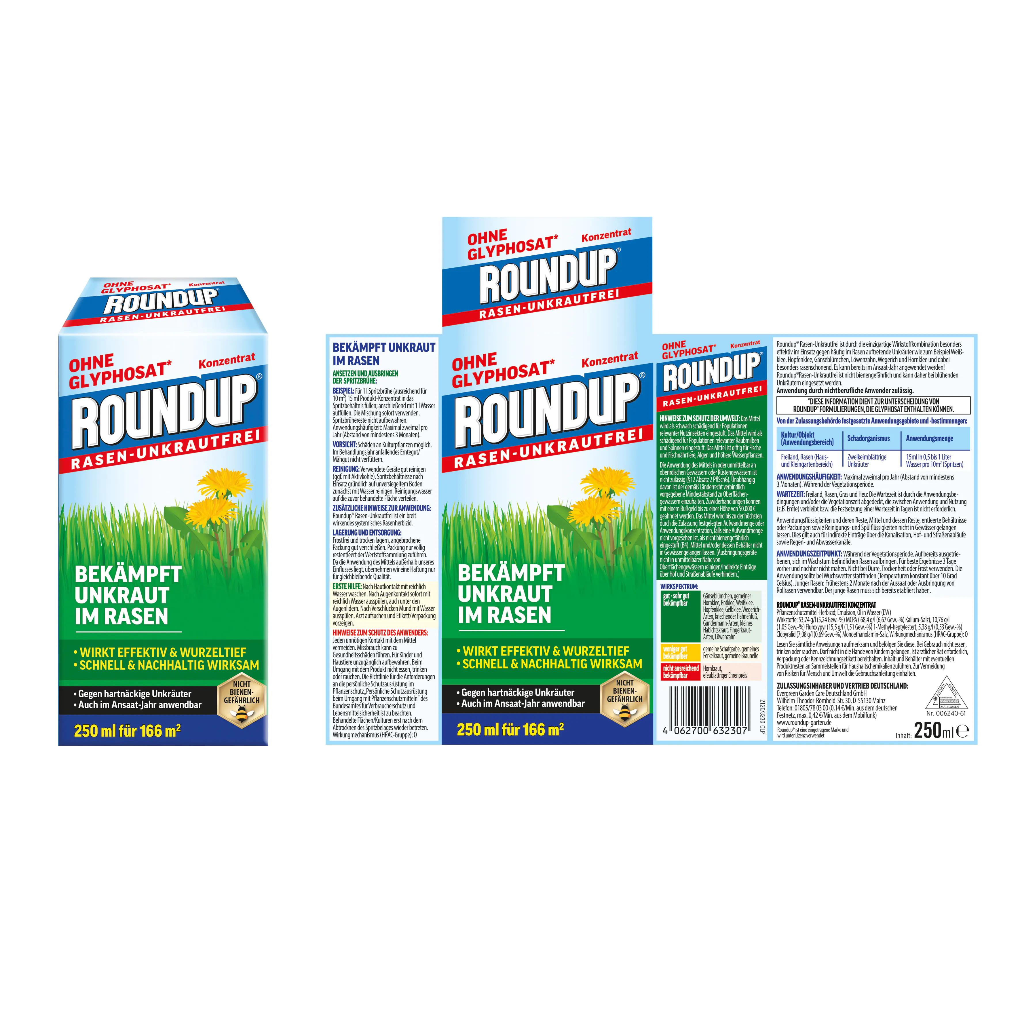 Roundup Rasen-Unkrautfrei Konzentrat 250 ml