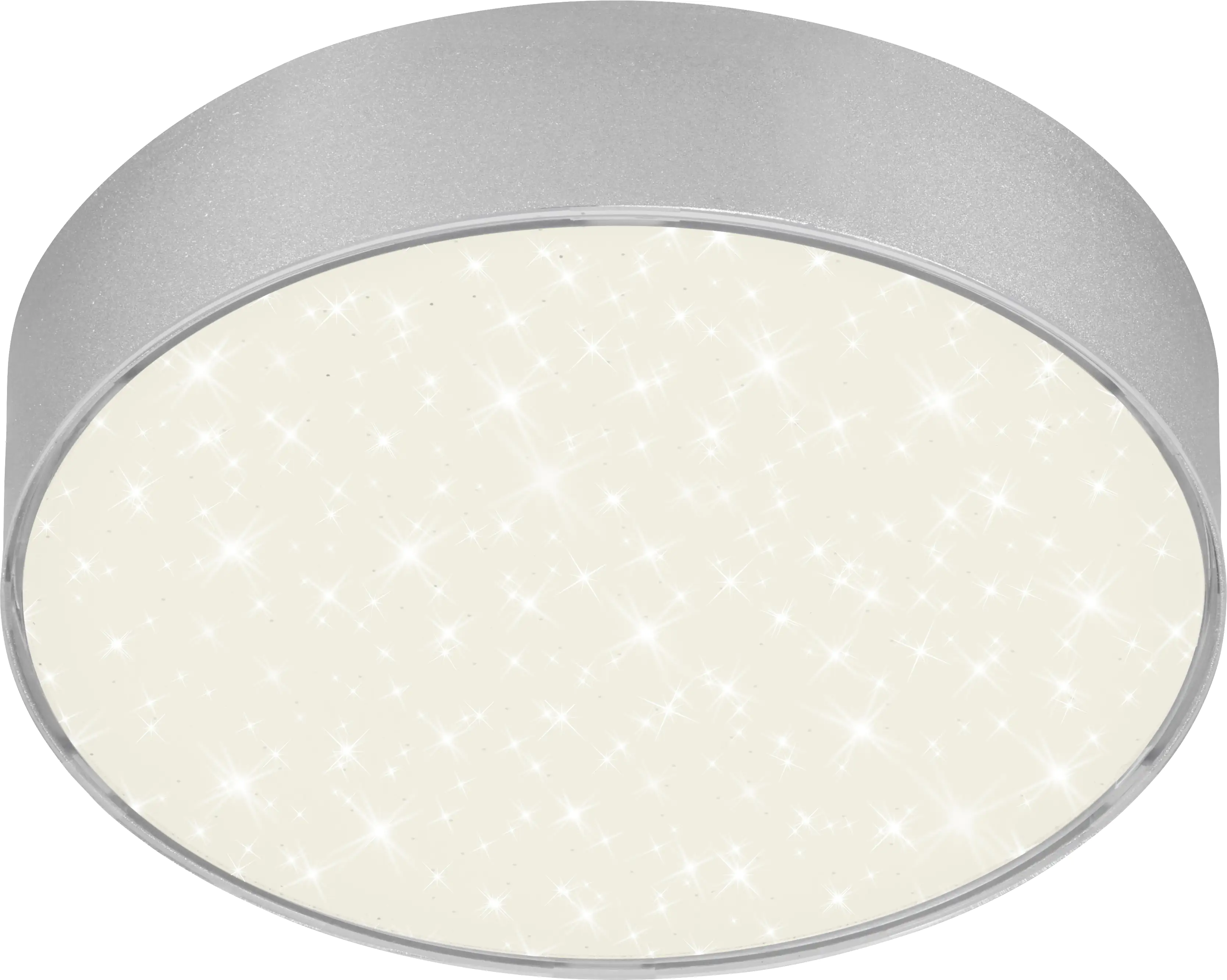 Briloner LED Deckenleuchte Flame Star silber Ø 15,7 cm mit Sternenhimmel Briloner LED Deckenleuchte Flame Star silber Ø 15,7 cm mit Sternenhimmel