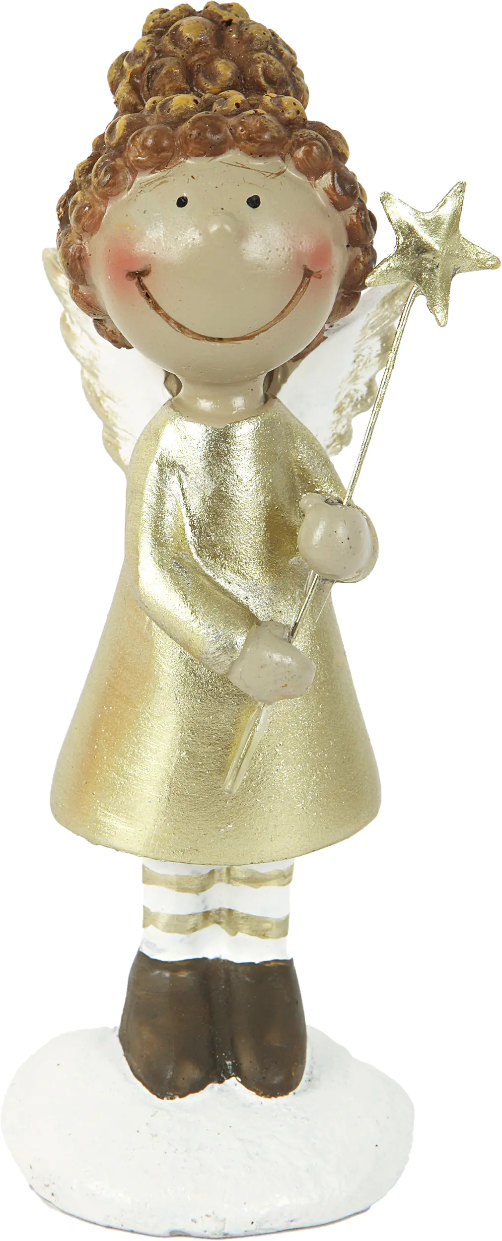 TrendLine Dekofigur Polyresin Engel 13 x 4,5 x 4,5 cm gold