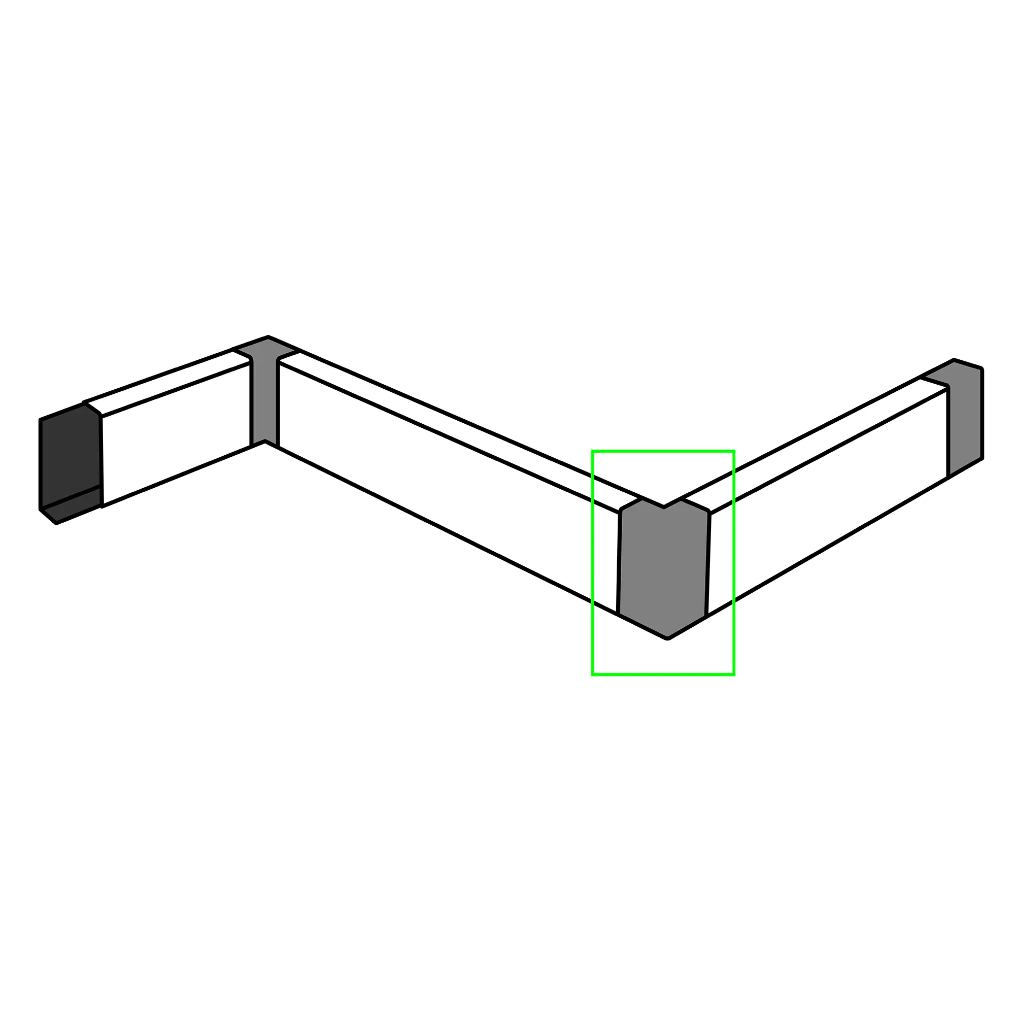 Neuhofer Außeneck für Rohrabdeckleiste 15 x 7 x 7 cm weiß