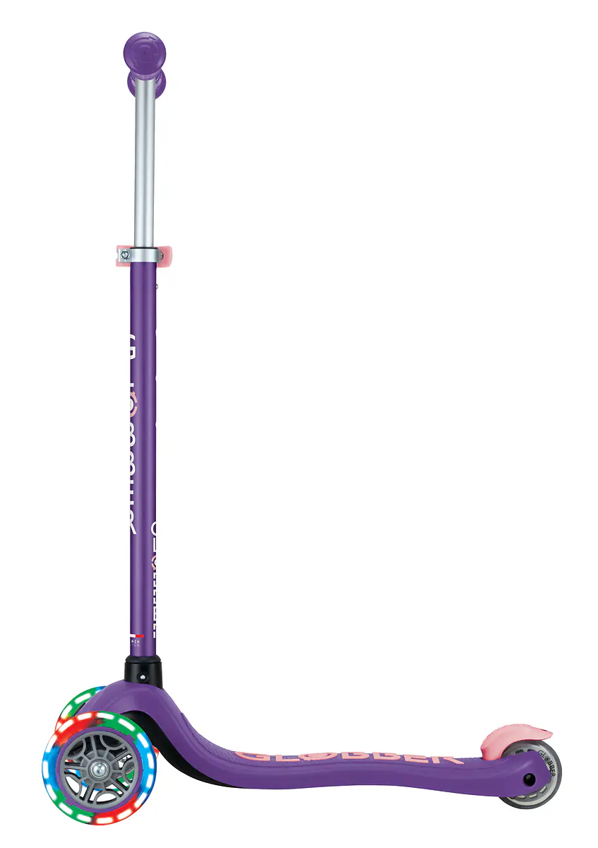 Globber Scooter für Kinder mit Leuchtrollen Primo Plus Lights lila