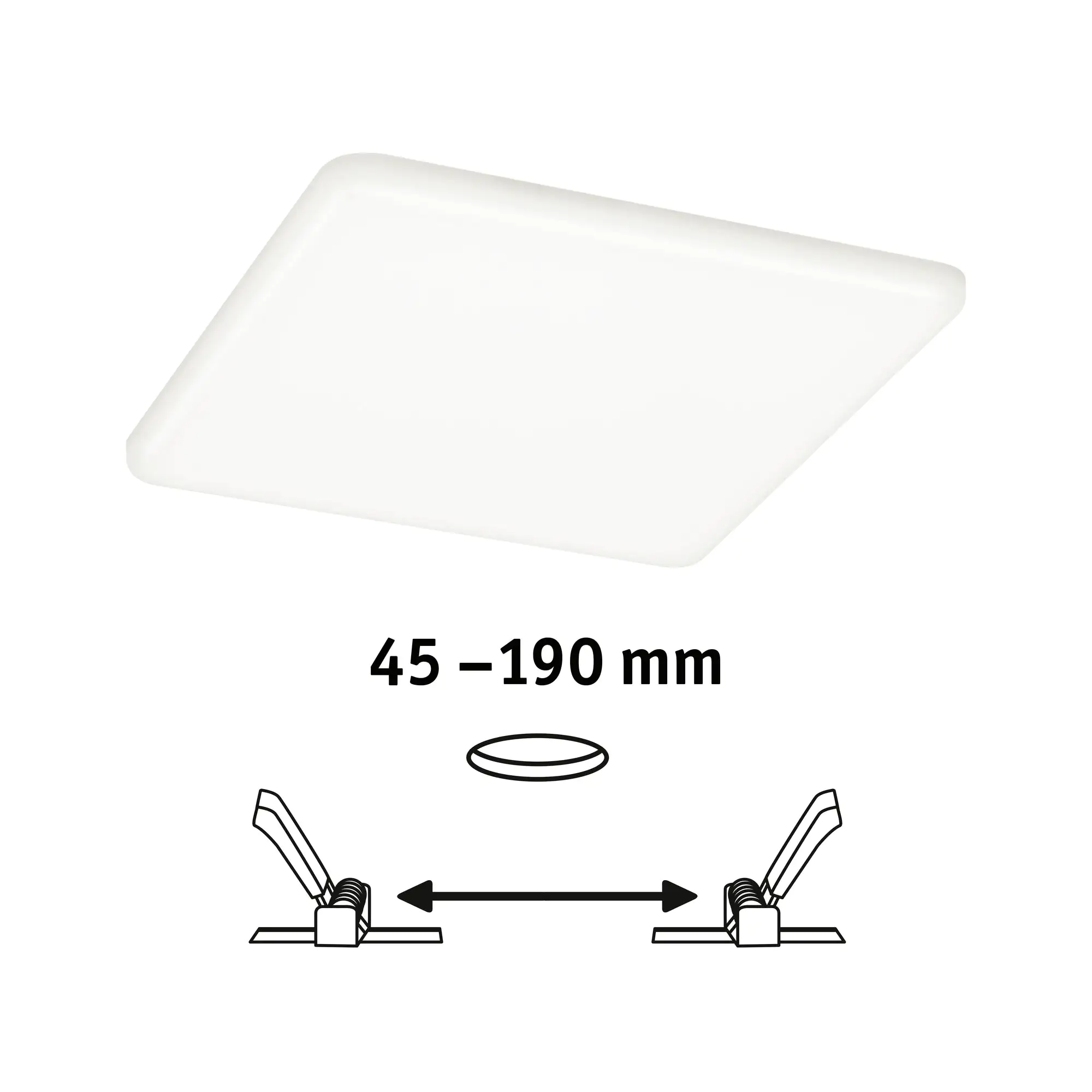 Paulmann Einbauleuchte LED Veluna Varifit eckig 18,5 cm 17,5 W satin