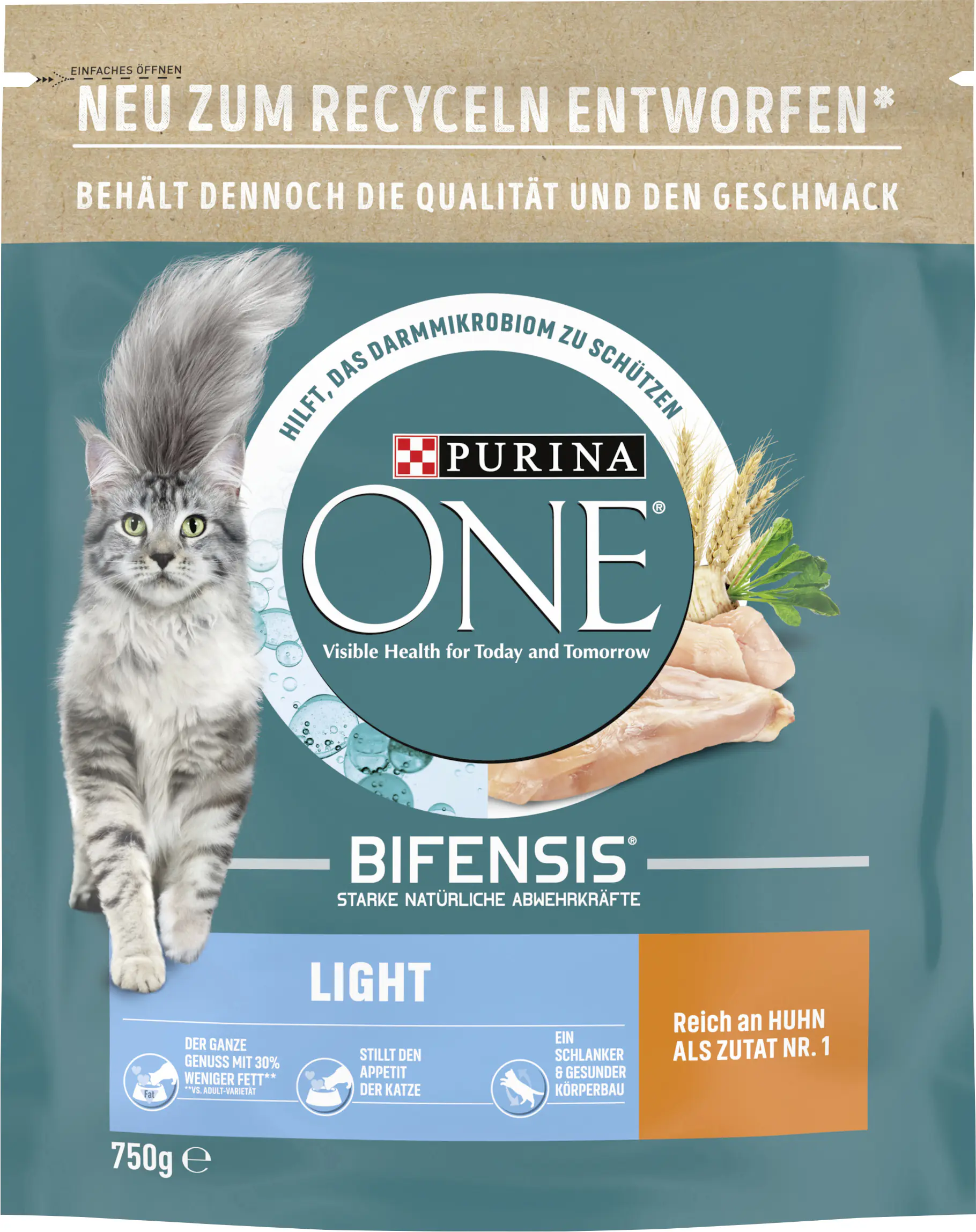 Purina ONE Light reich an Huhn und Weizen 750 g