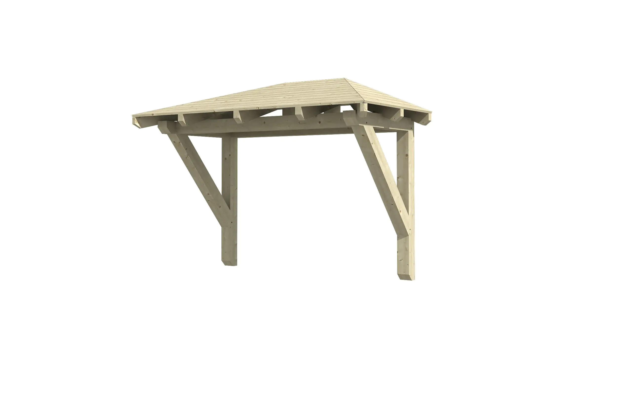 4018211206513 SKAN HOLZ Vordach Wismar Typ 1 258 x 126 cm, natur