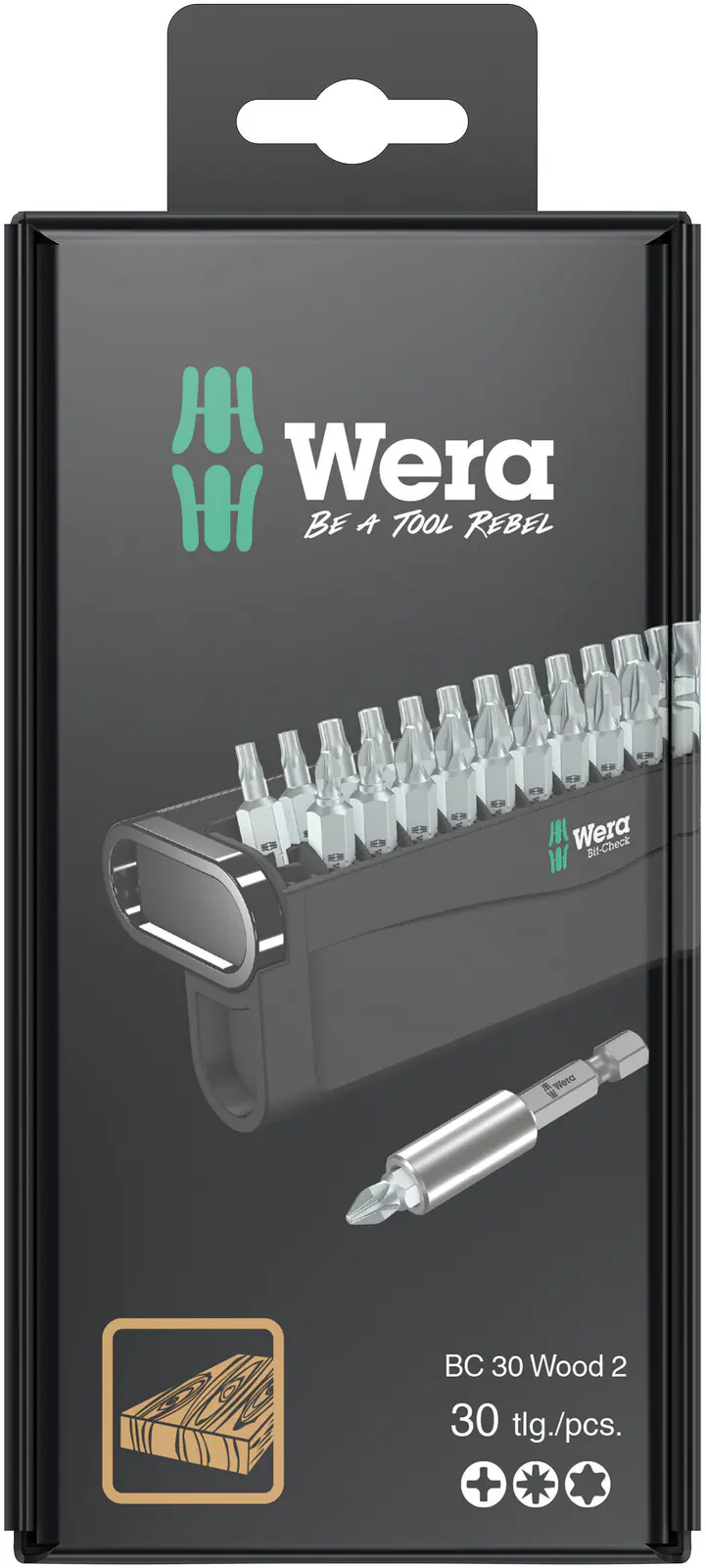 Wera Bit-Set Bit-Check 30 Wood 2 SB 30-teilig