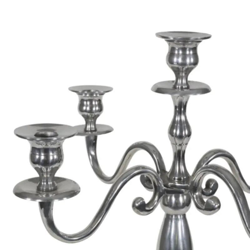 Flamingo Kerzenhalter aus Aluminium 78 cm silber