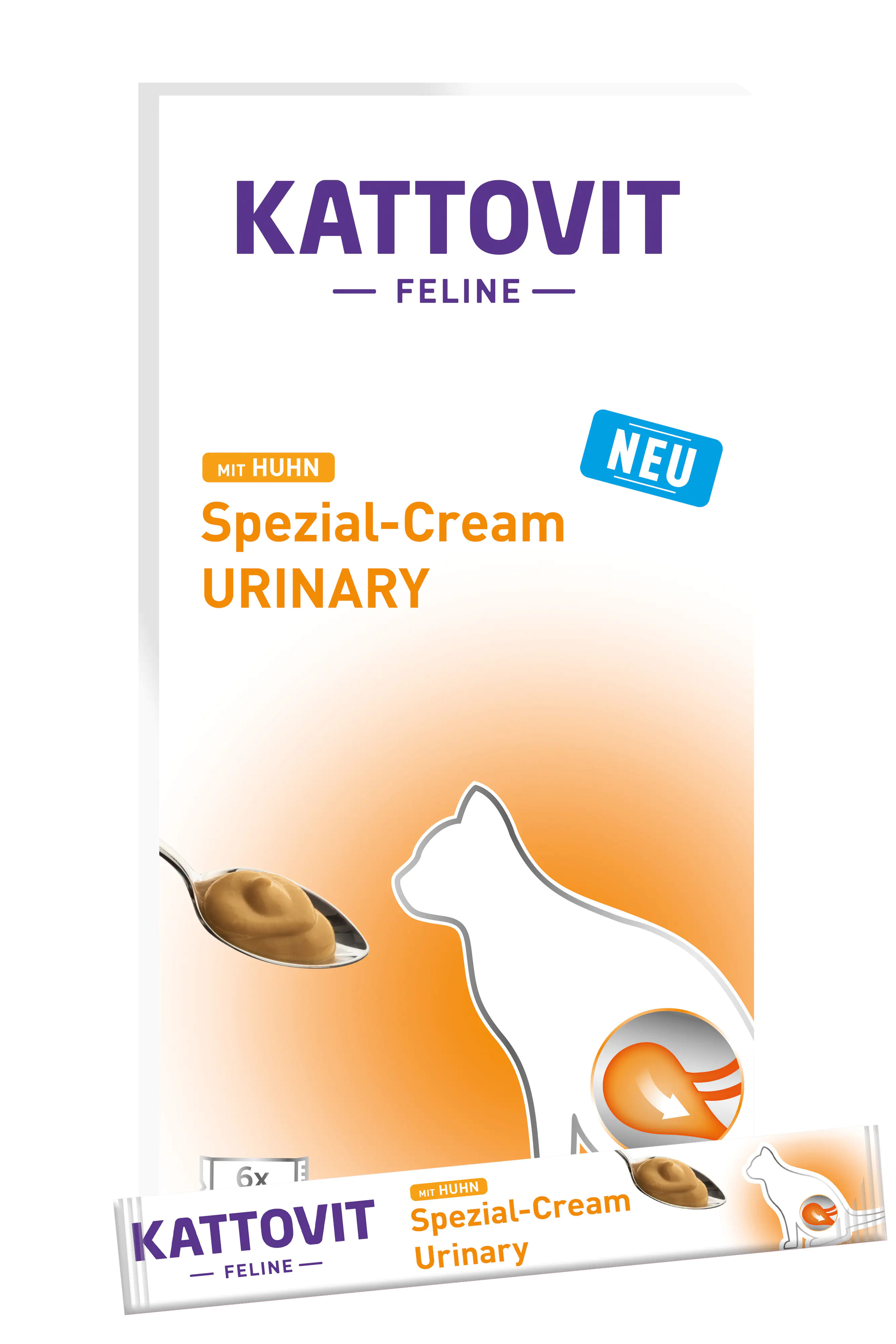 Kattovit Katzensnack Diet Spezial-Cream Urinary Huhn 6 x 15 g