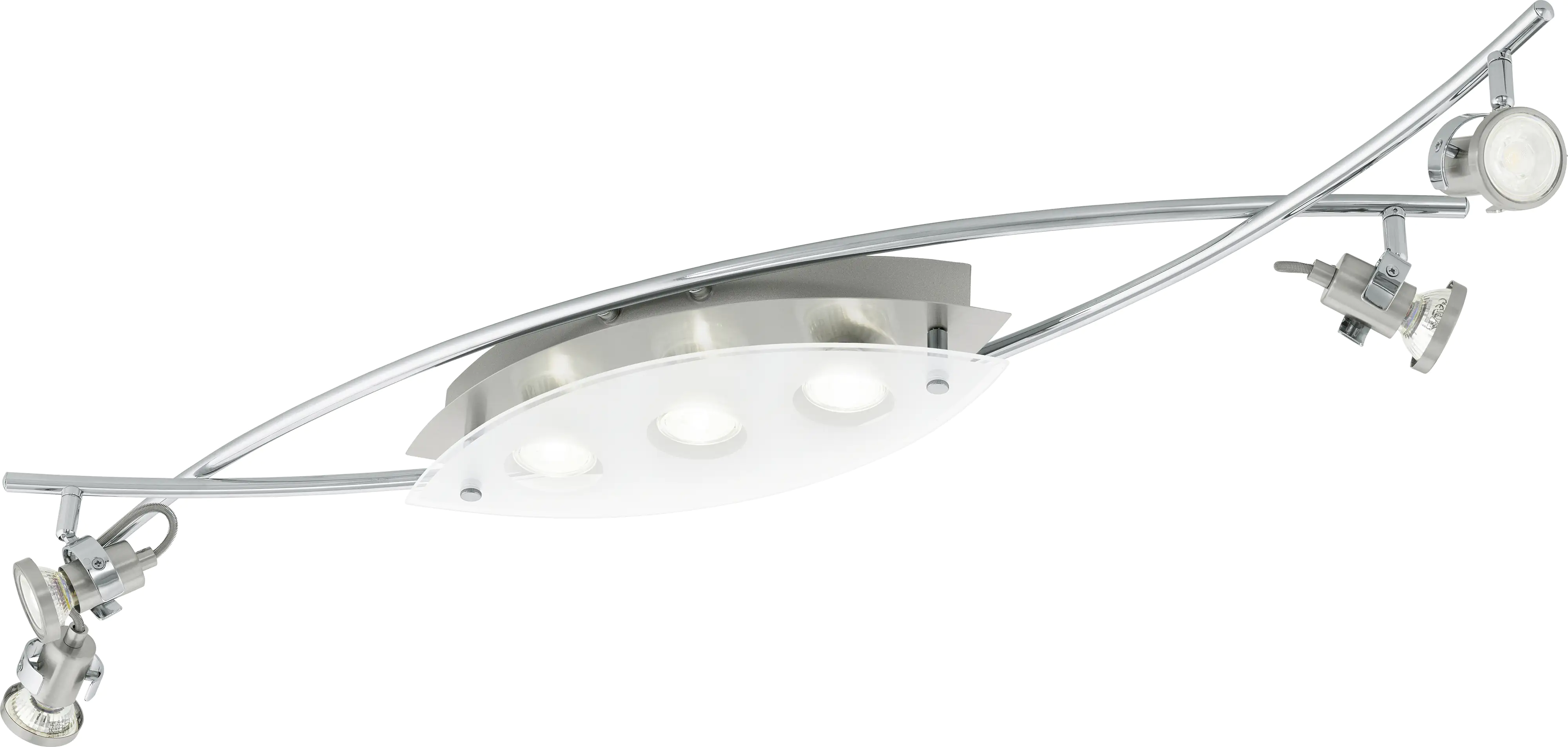 Eglo 7er LED Spot Tukon 3 nickel-matt 112 x 25,5 cm GU10