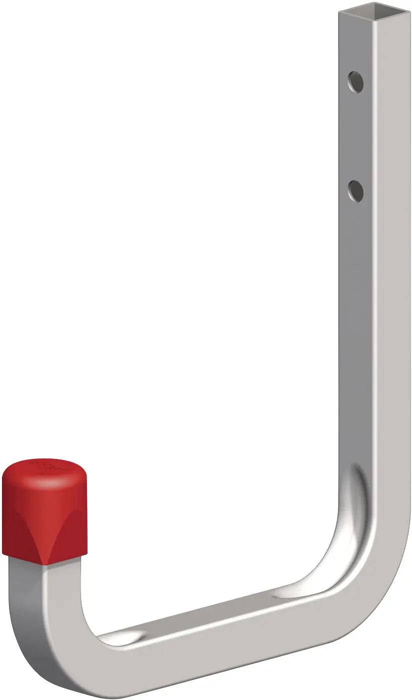 alfer Wandhaken 80 mm 80 x 120 mm Stahl verzinkt Kappe rot